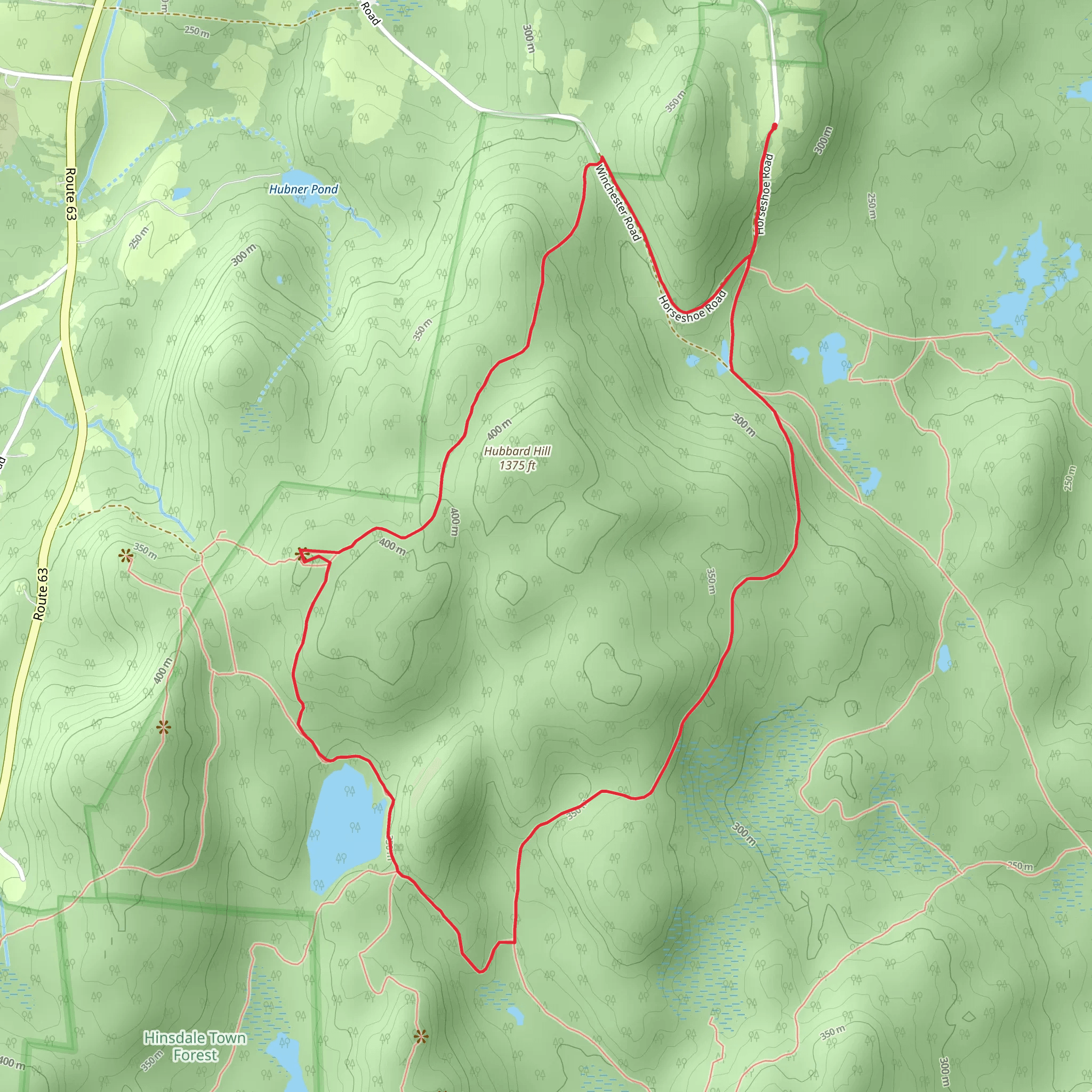 Hubbard Hill Loop via Reservoir Road mobile static map