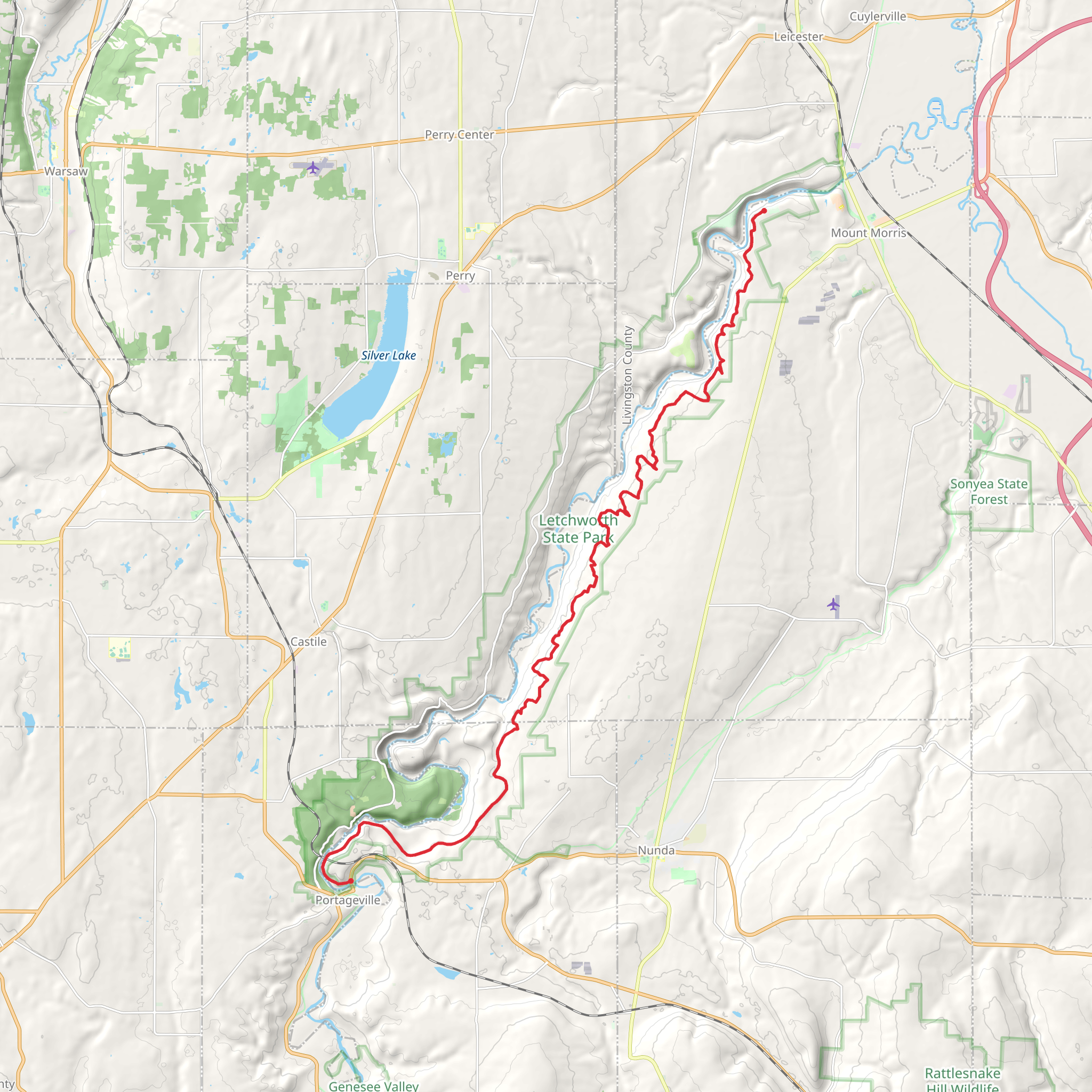 Genesee River Trail mobile static map