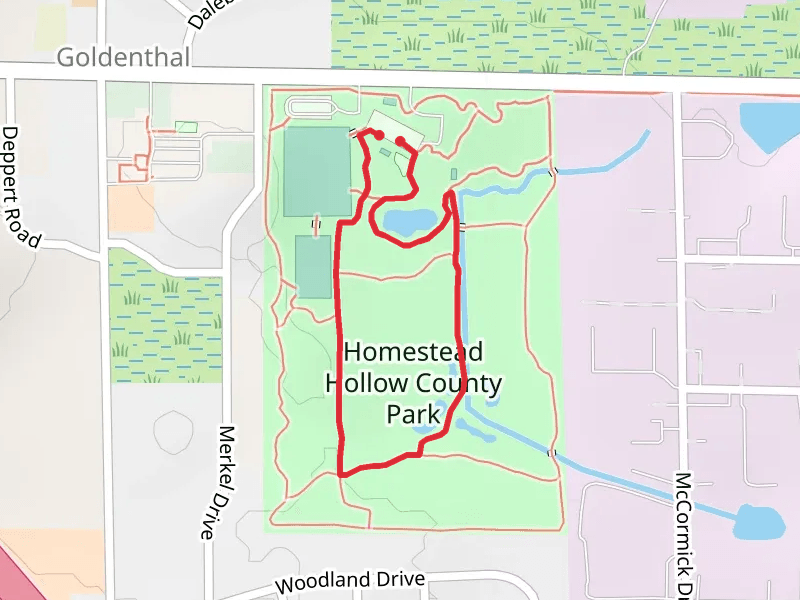 Red and Black Loop Trail - Homestead Hollow Park