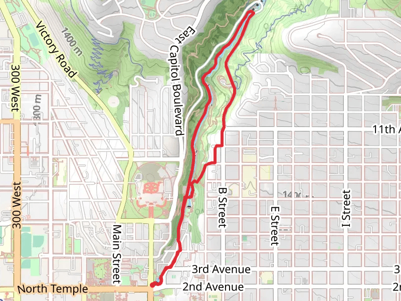 Memory Grove Park Entrance and Lower City Creek Loop