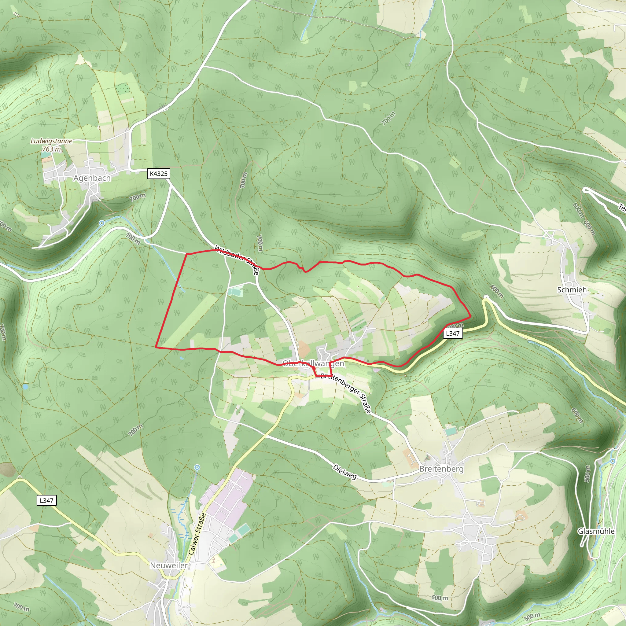 Talblick Gruen mobile static map