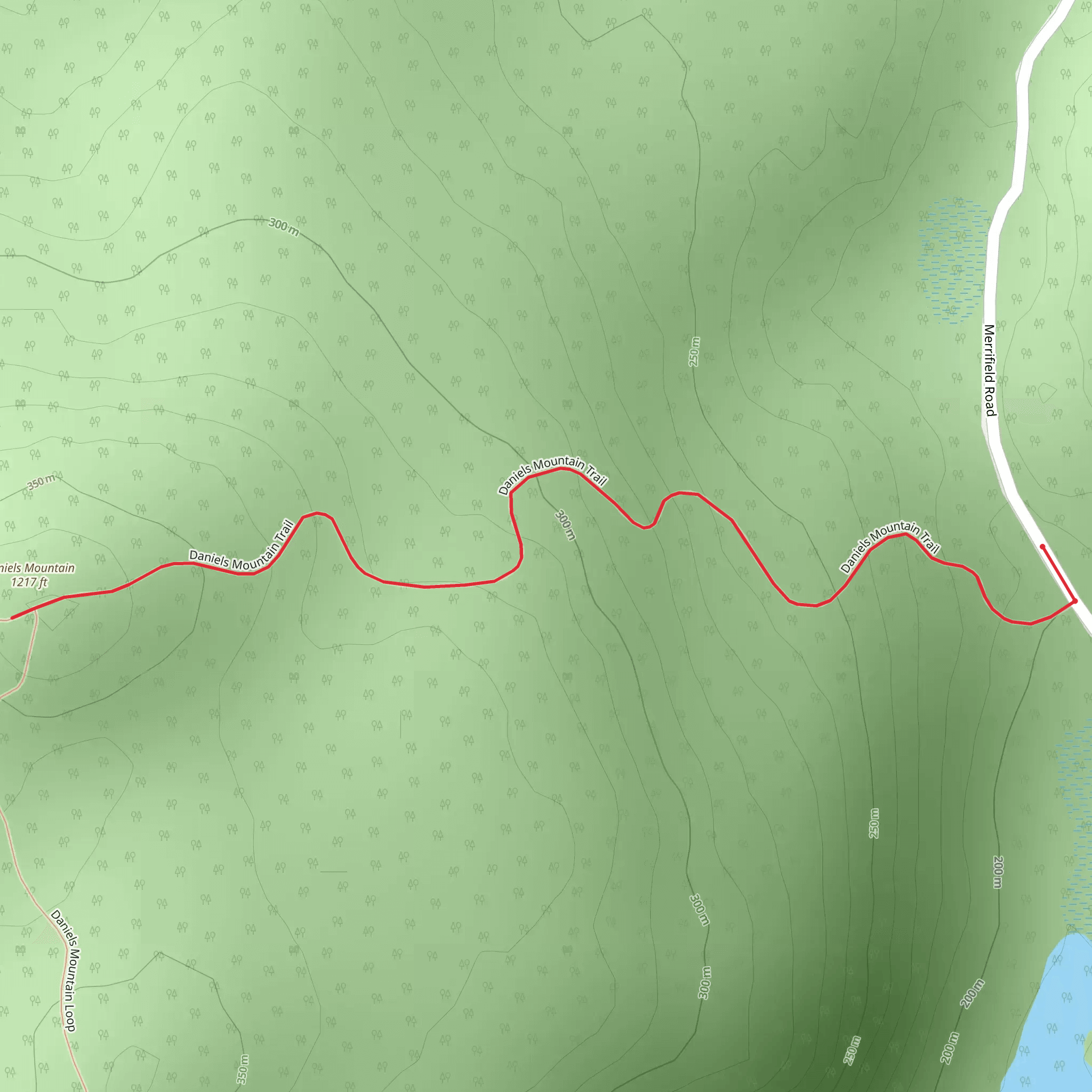 Daniels Mountain mobile static map