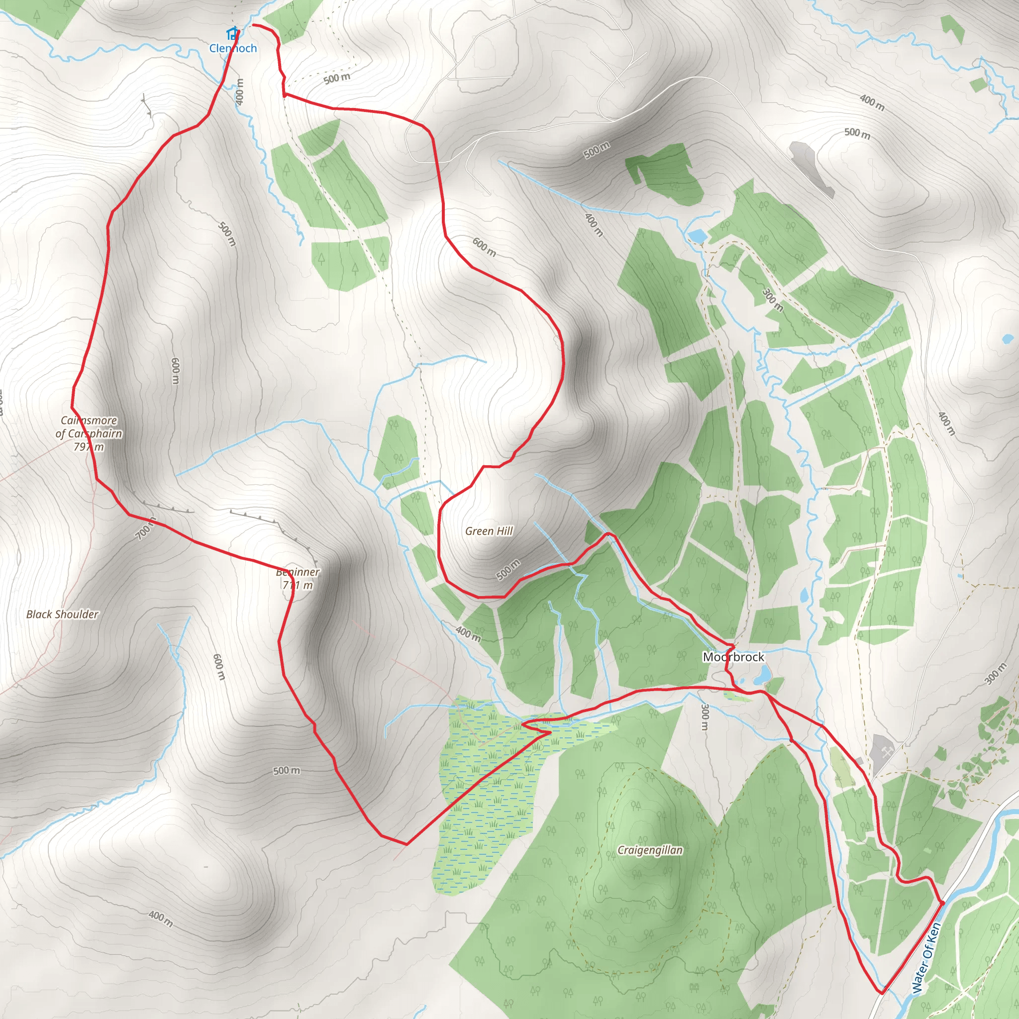 Cairnsmore of Carsphairn Loop mobile static map