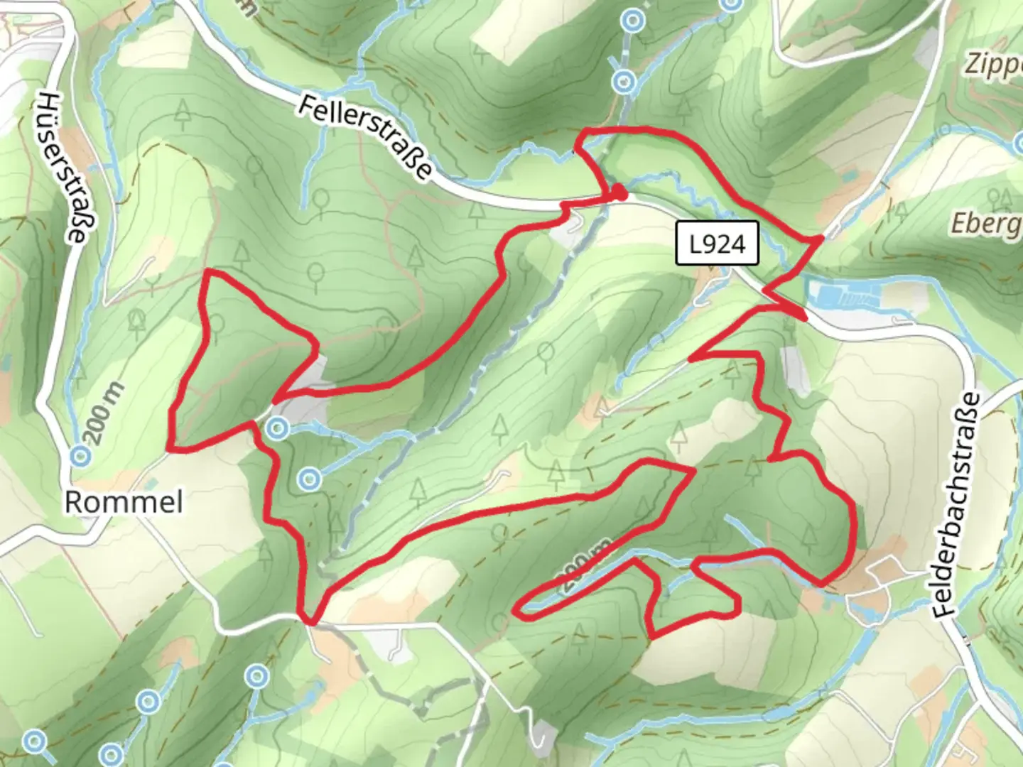 An image depicting the trail Rund um Hattingen and its surrounding area.