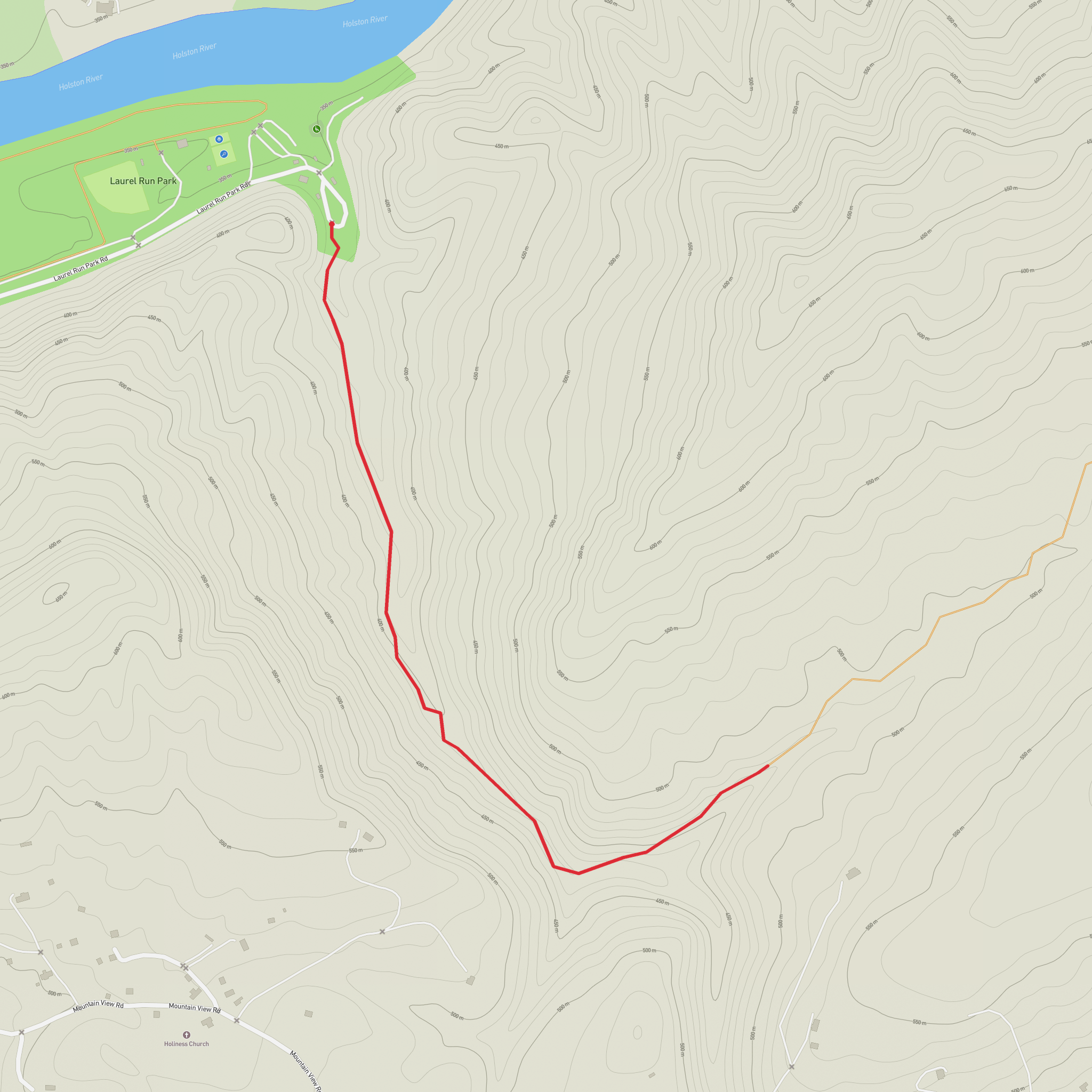 Laurel Run Falls mobile static map