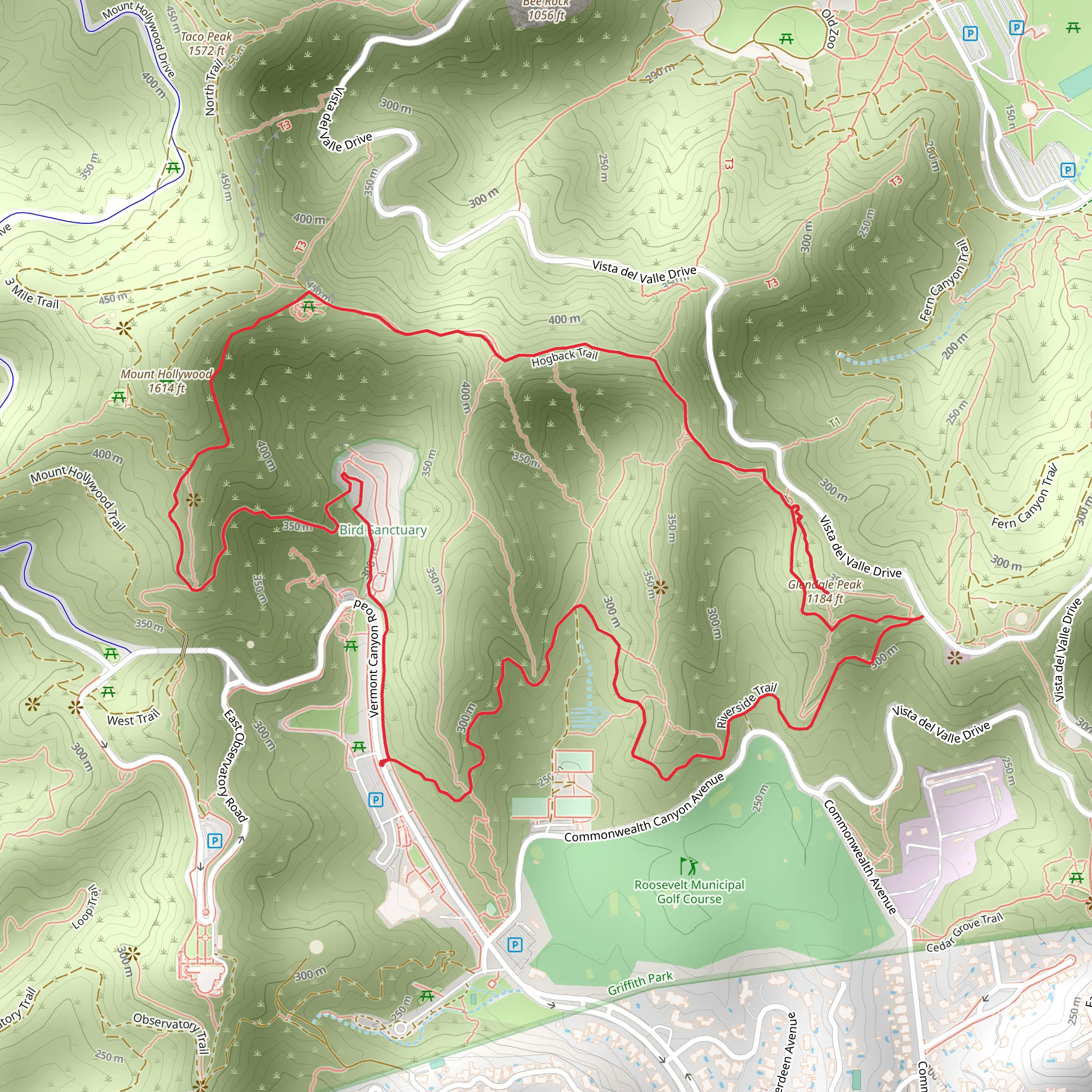 Glendale Peak - Riverside Loop Trail mobile static map