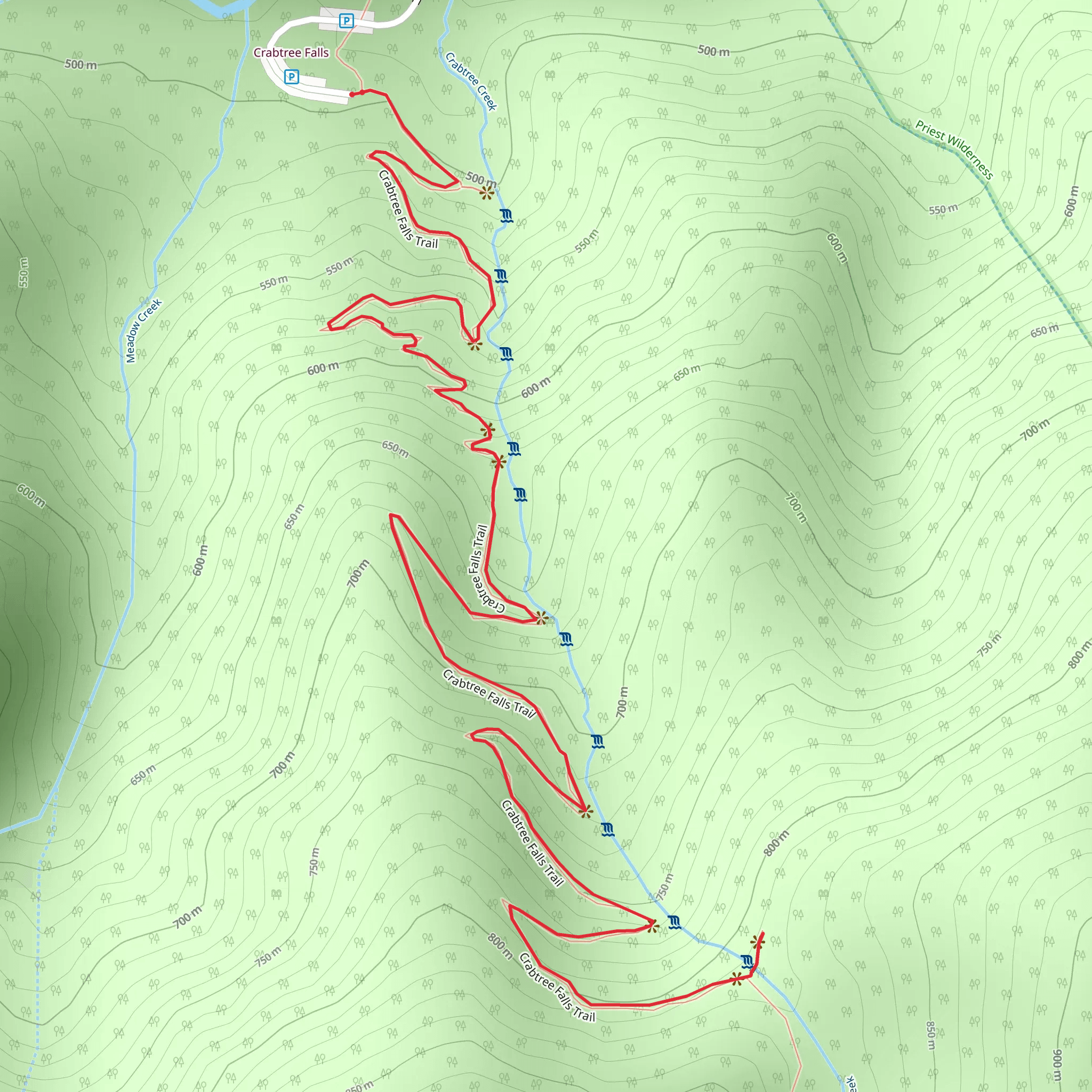 Crabtree Falls Trail from Crabtree Falls Highway mobile static map