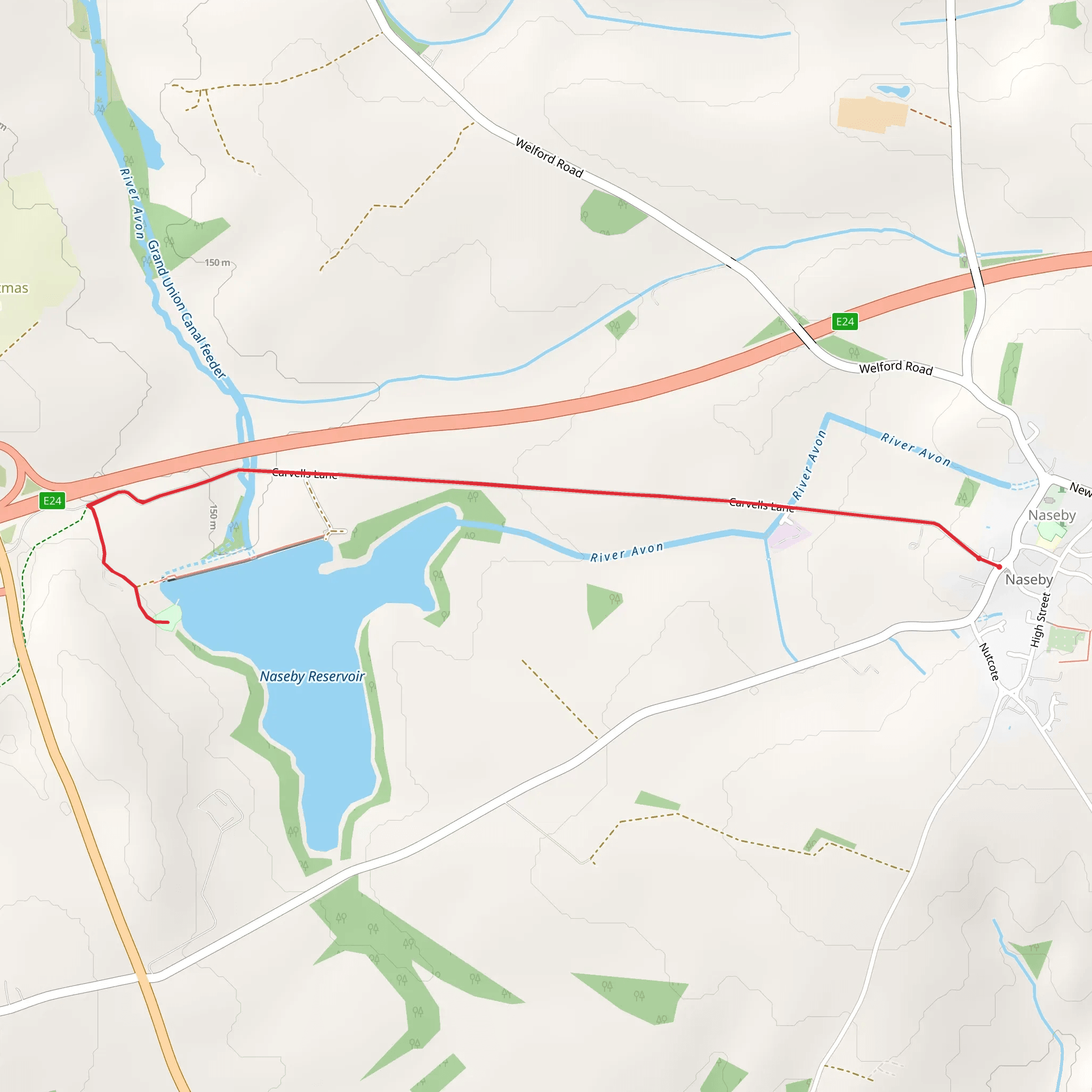 Naseby Reservoir mobile static map