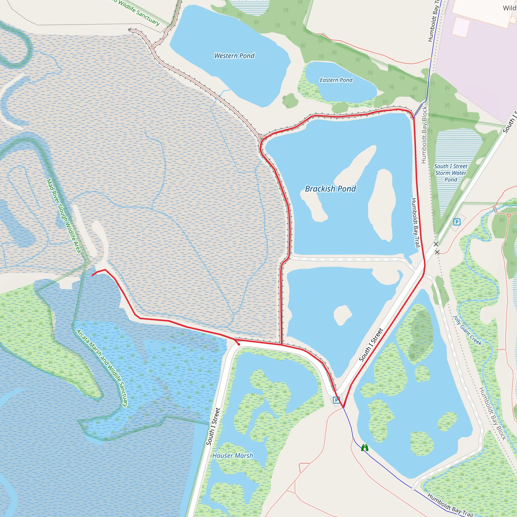 Brackish Pond Loop mobile static map