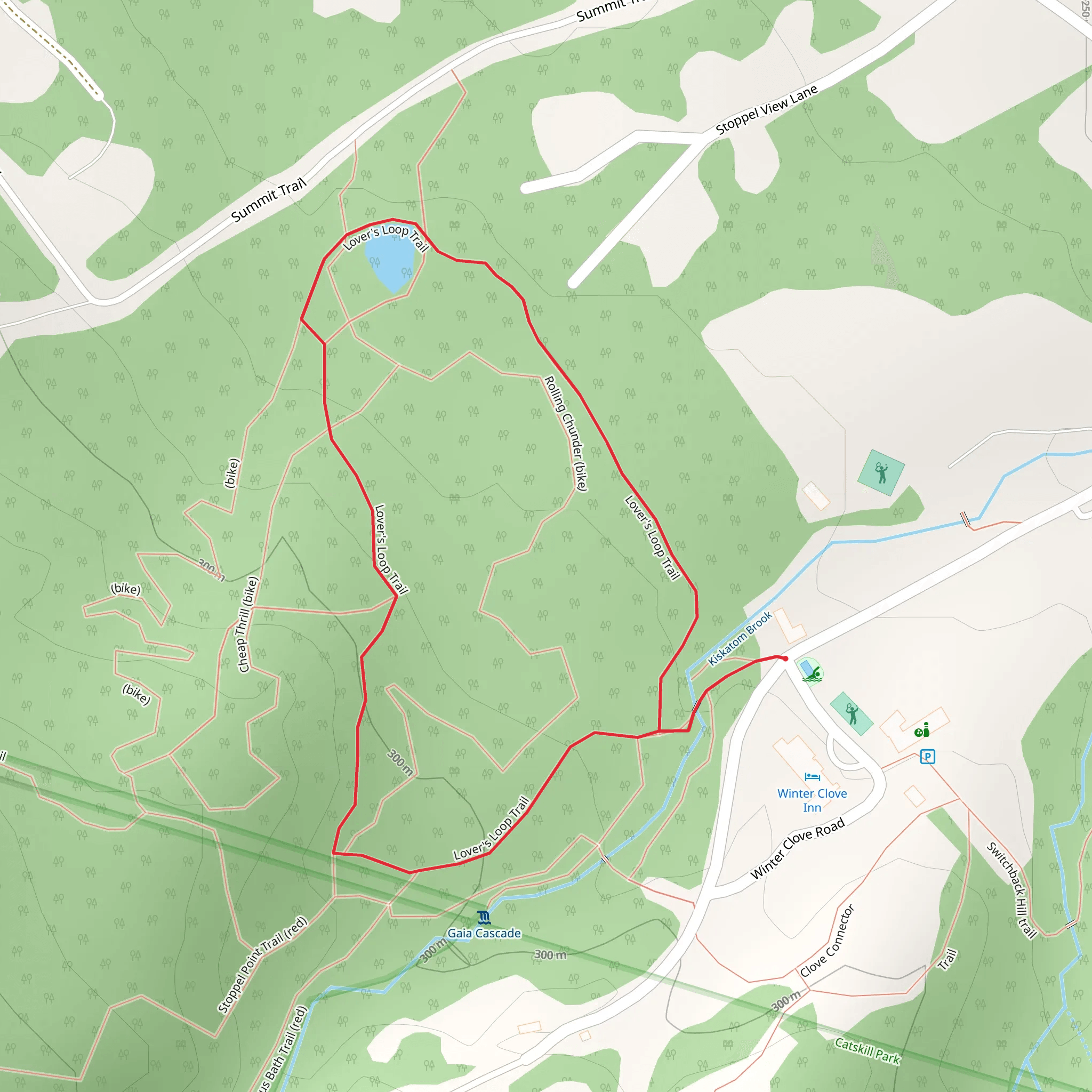 Lover's Loop Trail mobile static map