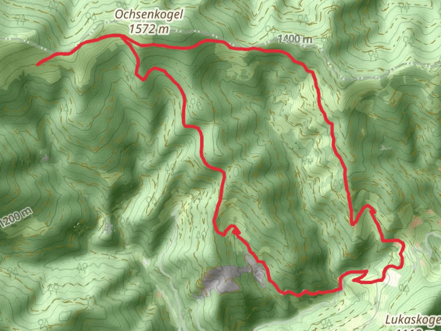 An image depicting the trail Kapitel Loop and its surrounding area.