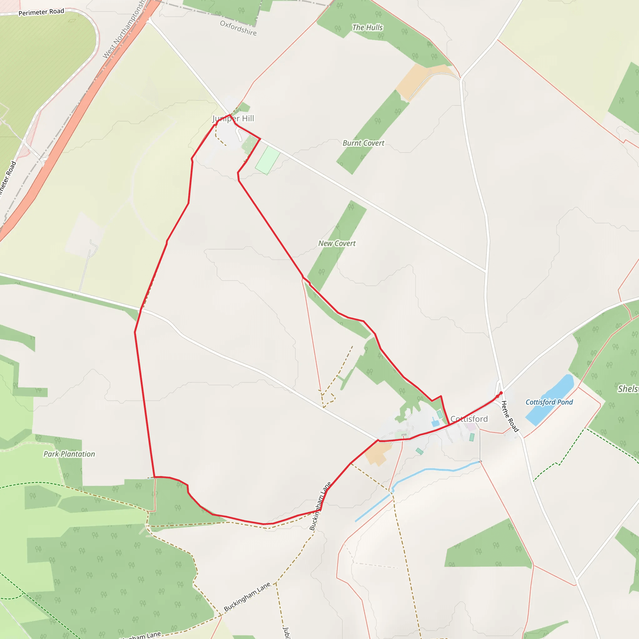 Cottisford Country Park mobile static map