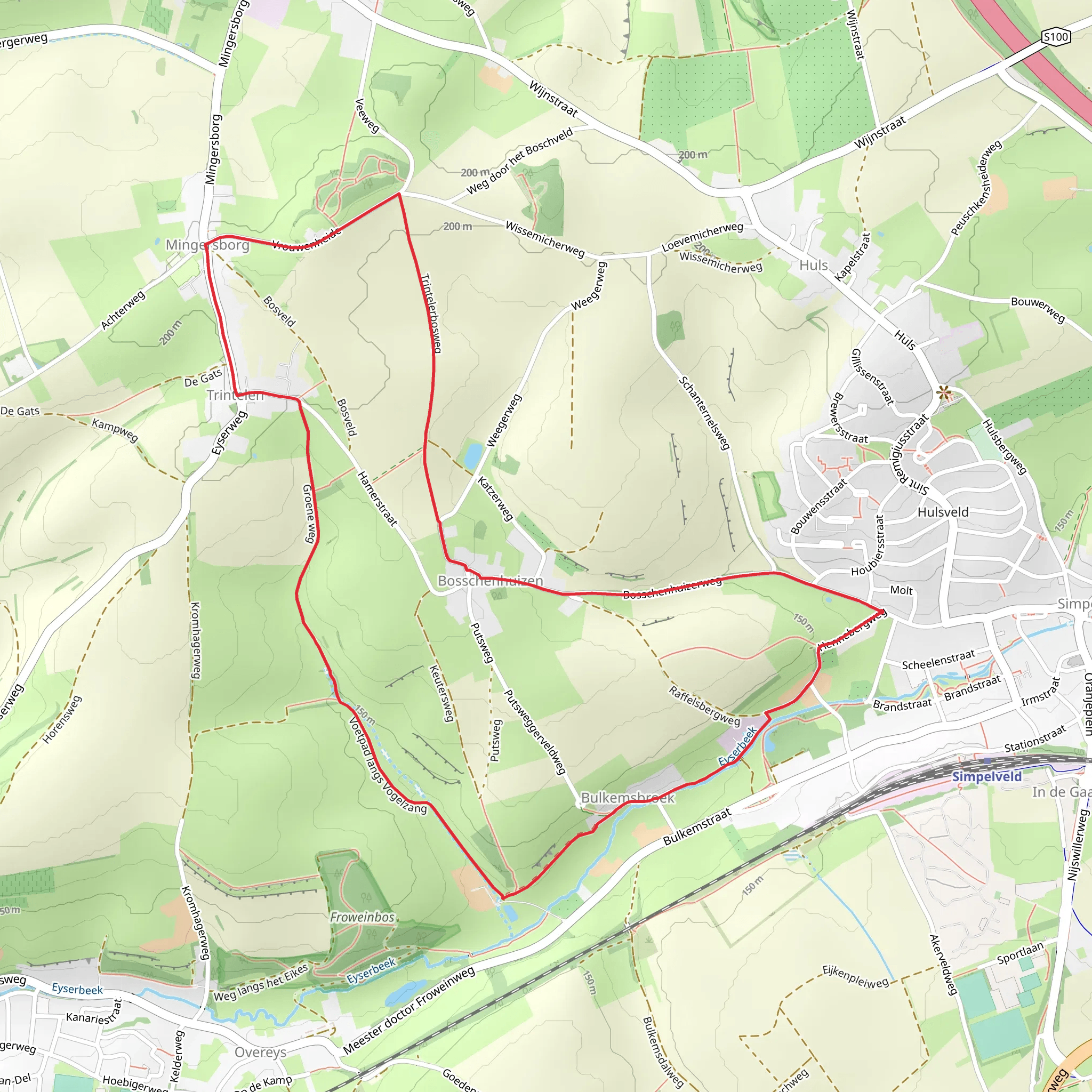 Gulpen Wittem and Trintelerbos Weg mobile static map