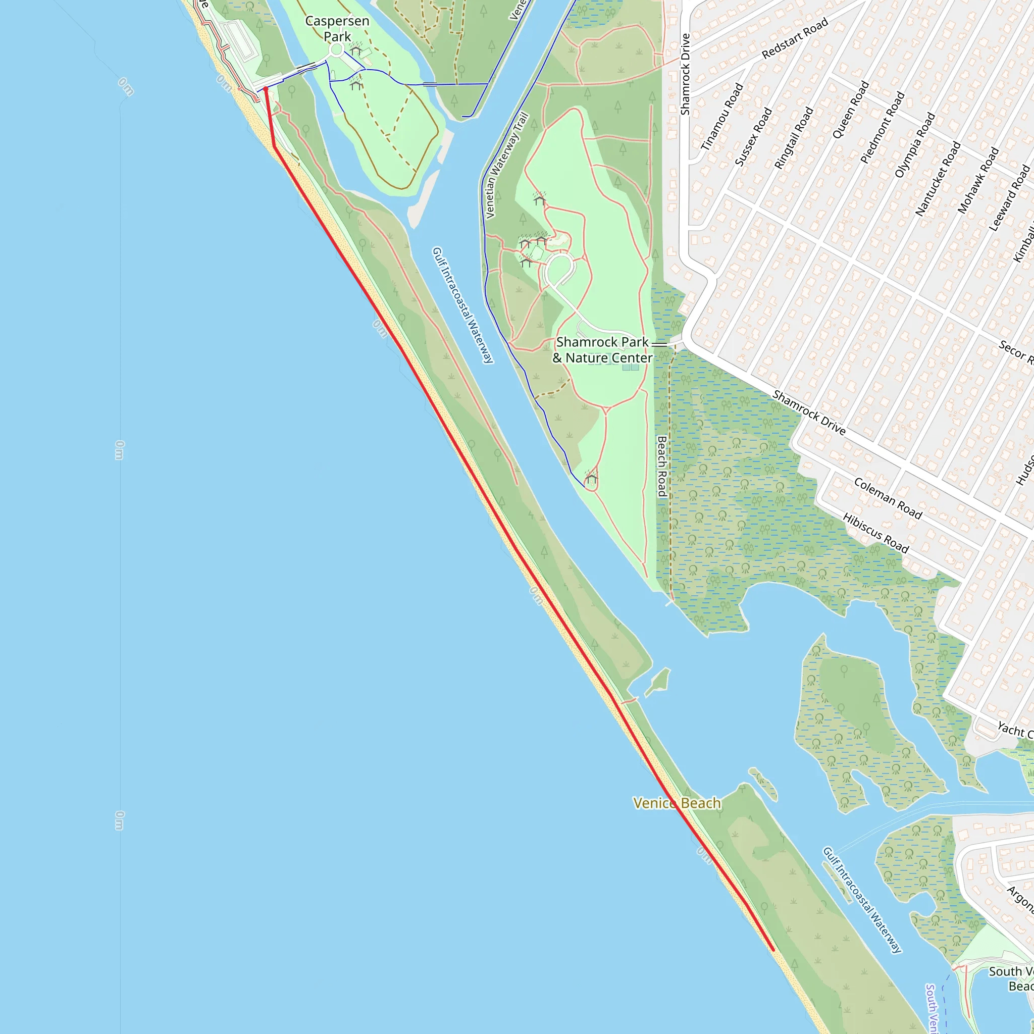 Caspersen Beach Walk mobile static map