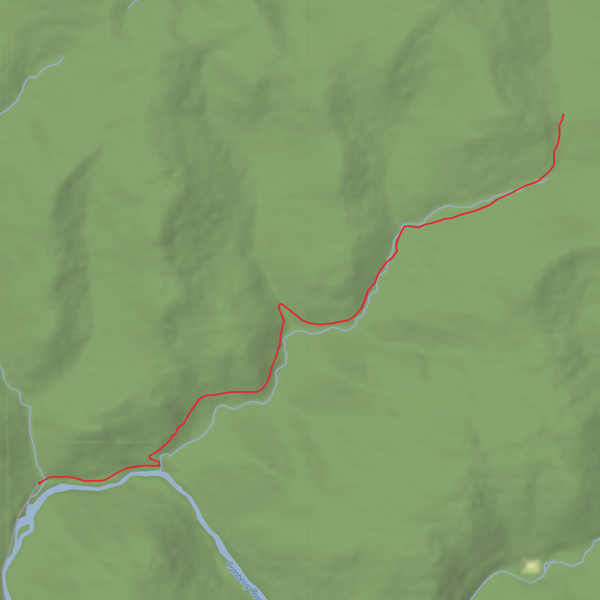 Tumbling Rock Trail mobile static map