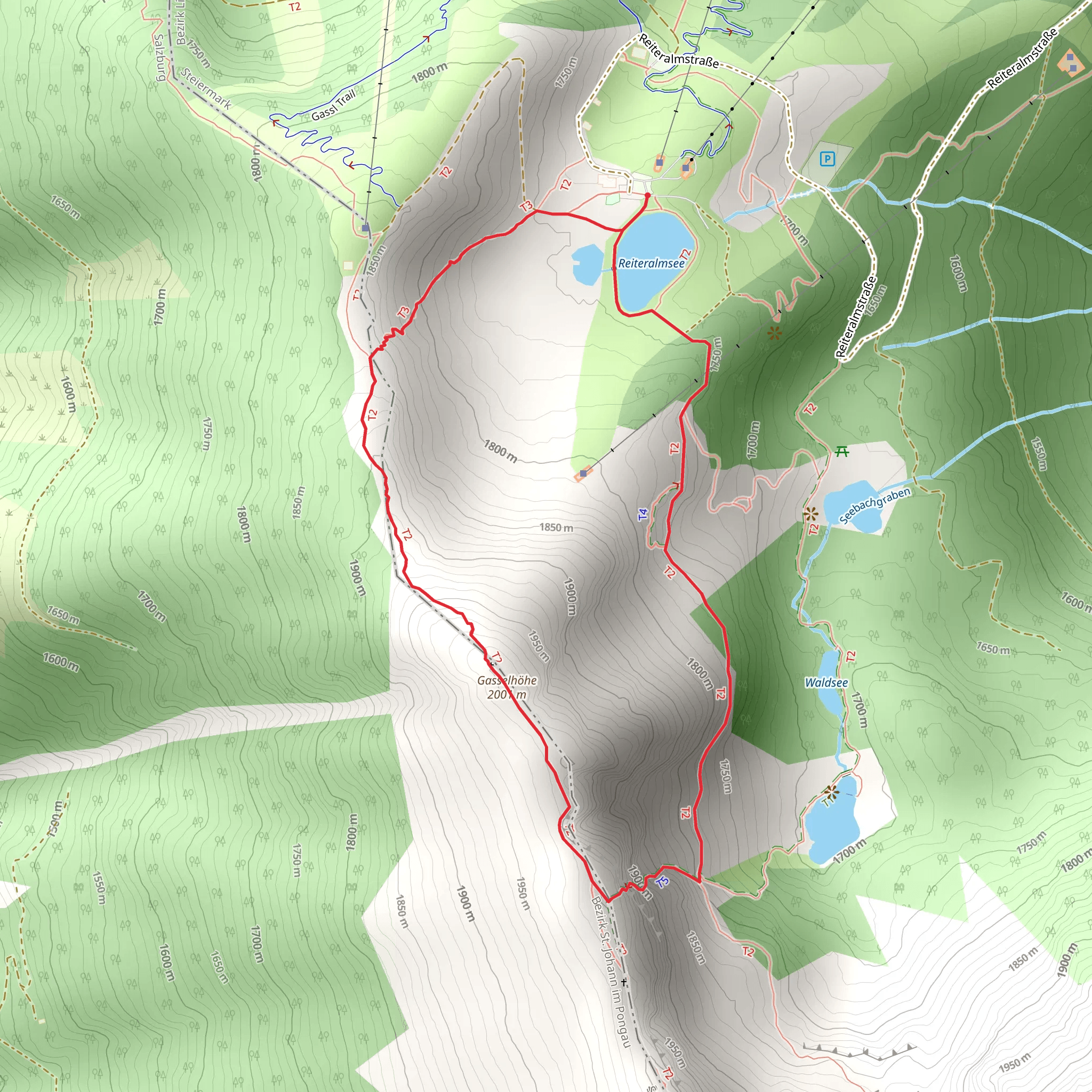 Franzi Via Ferrata Reiteralm mobile static map