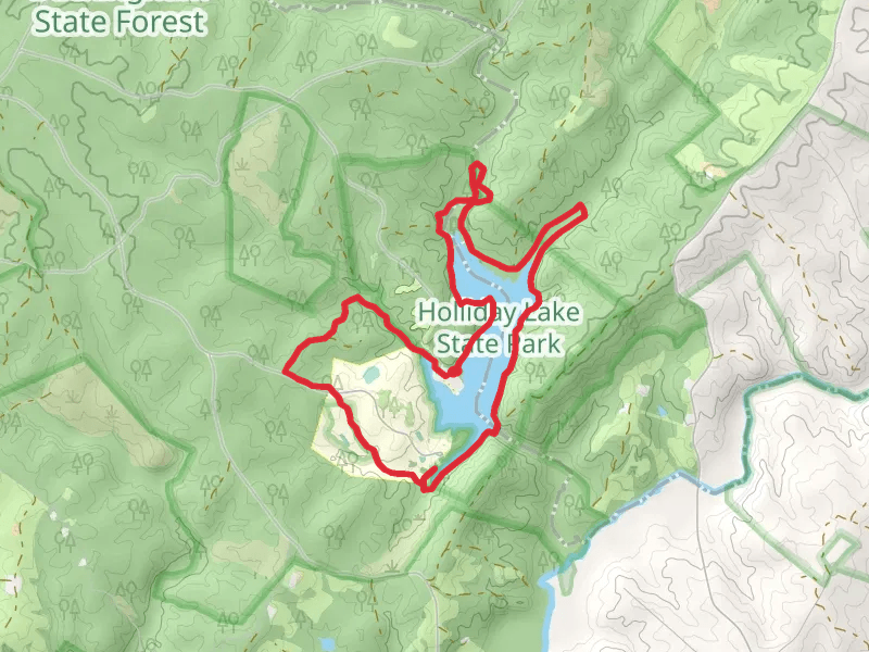 Holliday Lake Loop via Lakeshore Trail