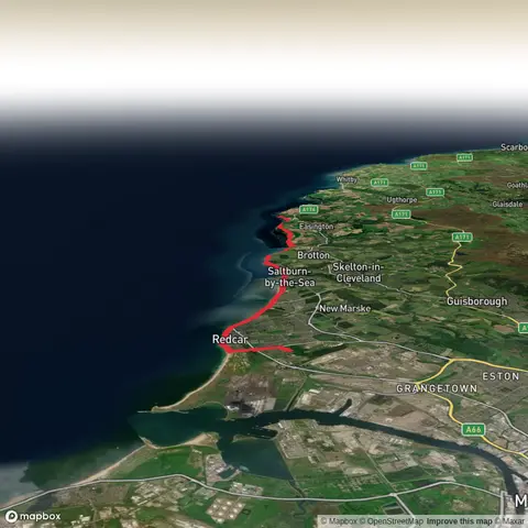 Dormanstown to Cowbar via Hummersea Scar