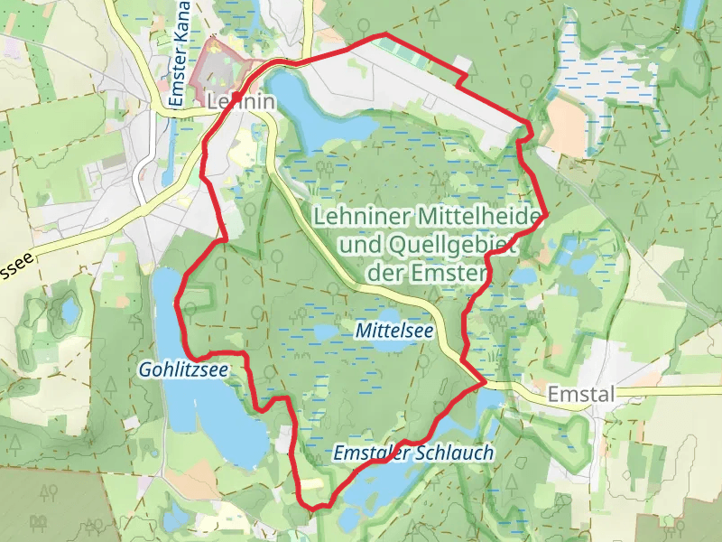 Gohlitzsee and Emstaler Schlauch via Emsterquellweg
