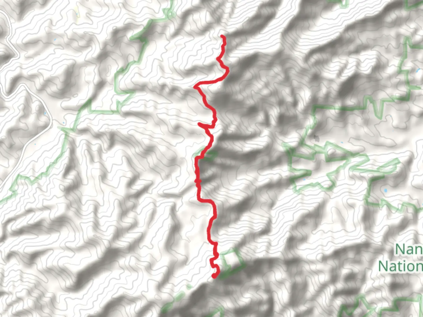 An image depicting the trail Tellico Bald via Appalachian Trail and its surrounding area.