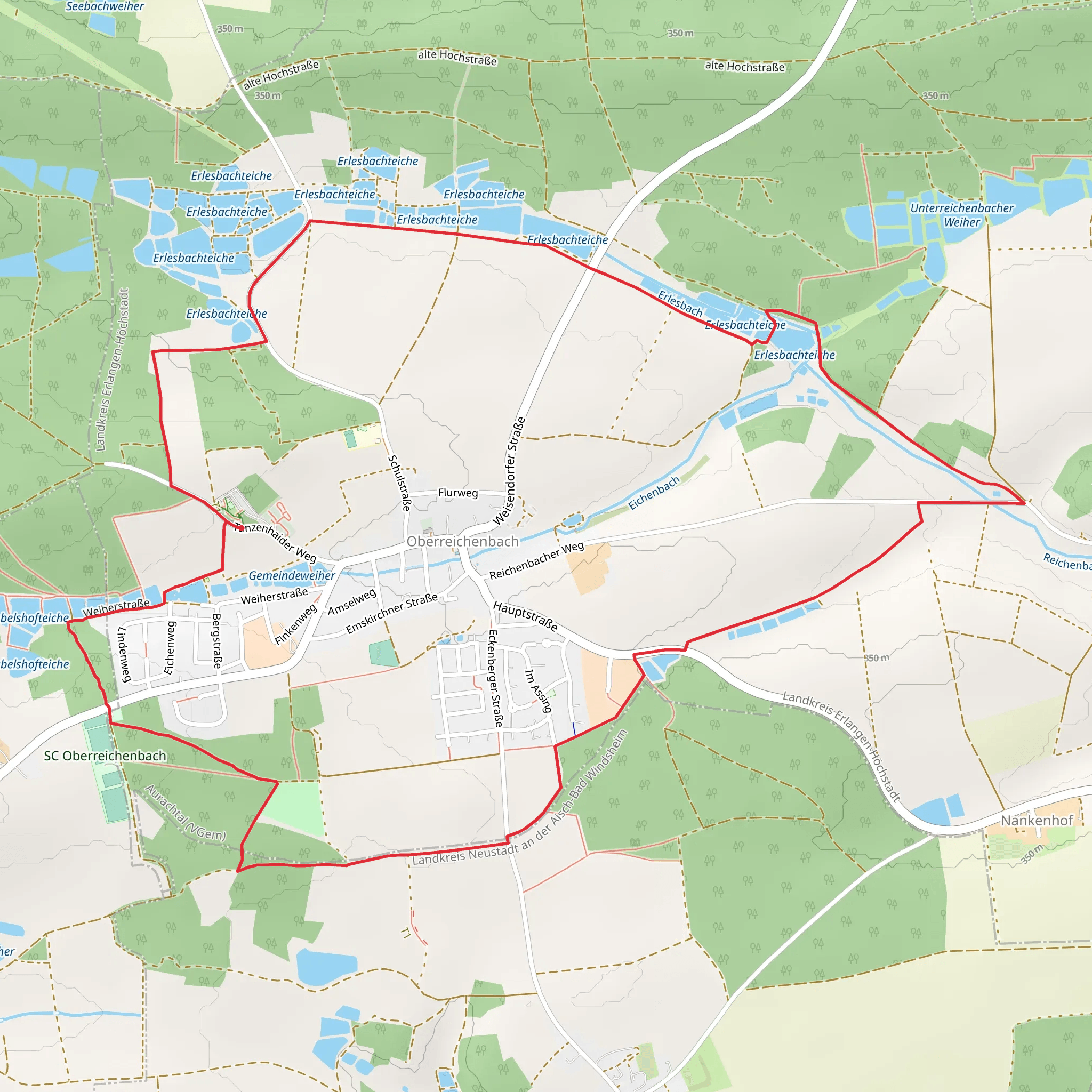 Erlesbachteiche via Hirtengrund Runde mobile static map