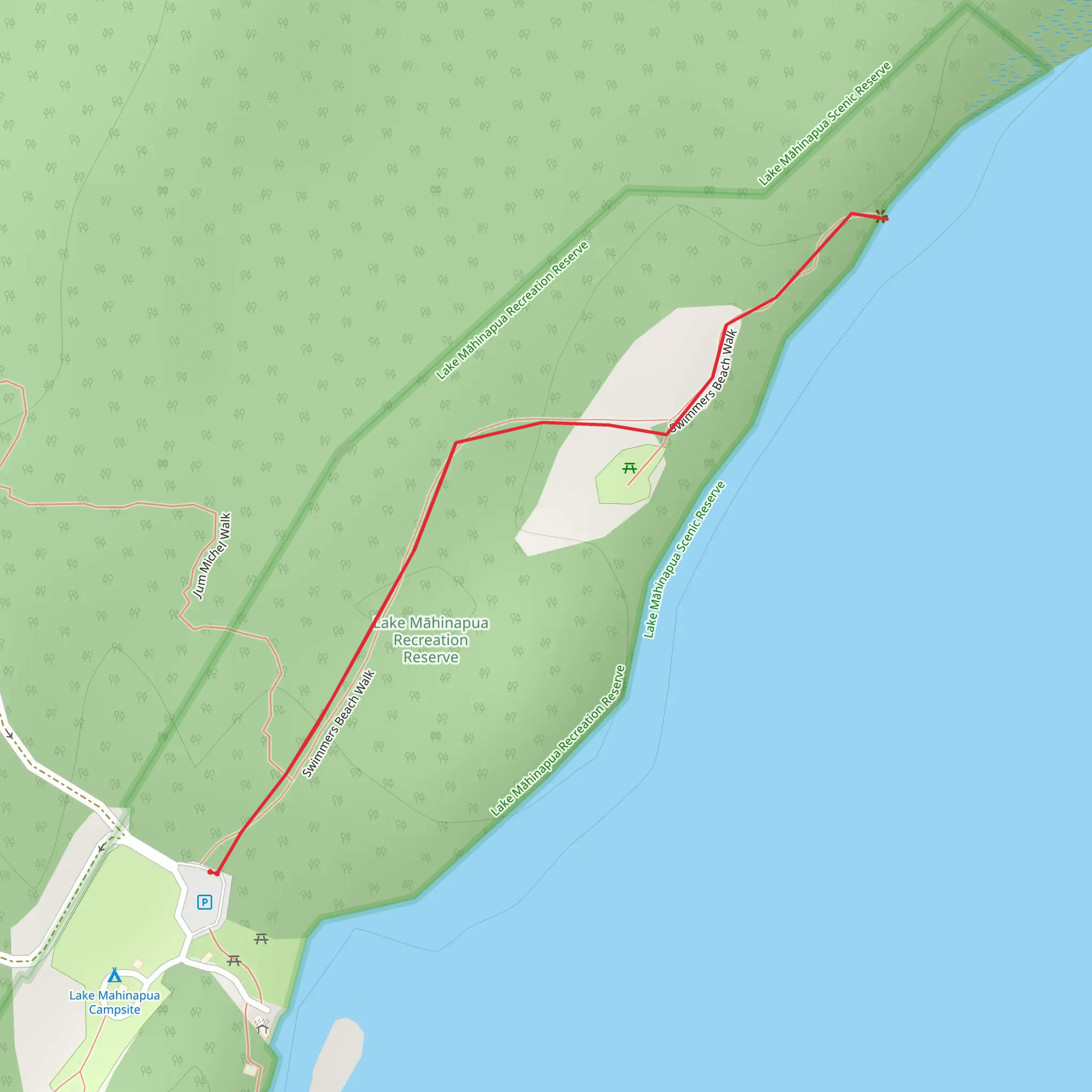 Swimmers Beach Walk mobile static map