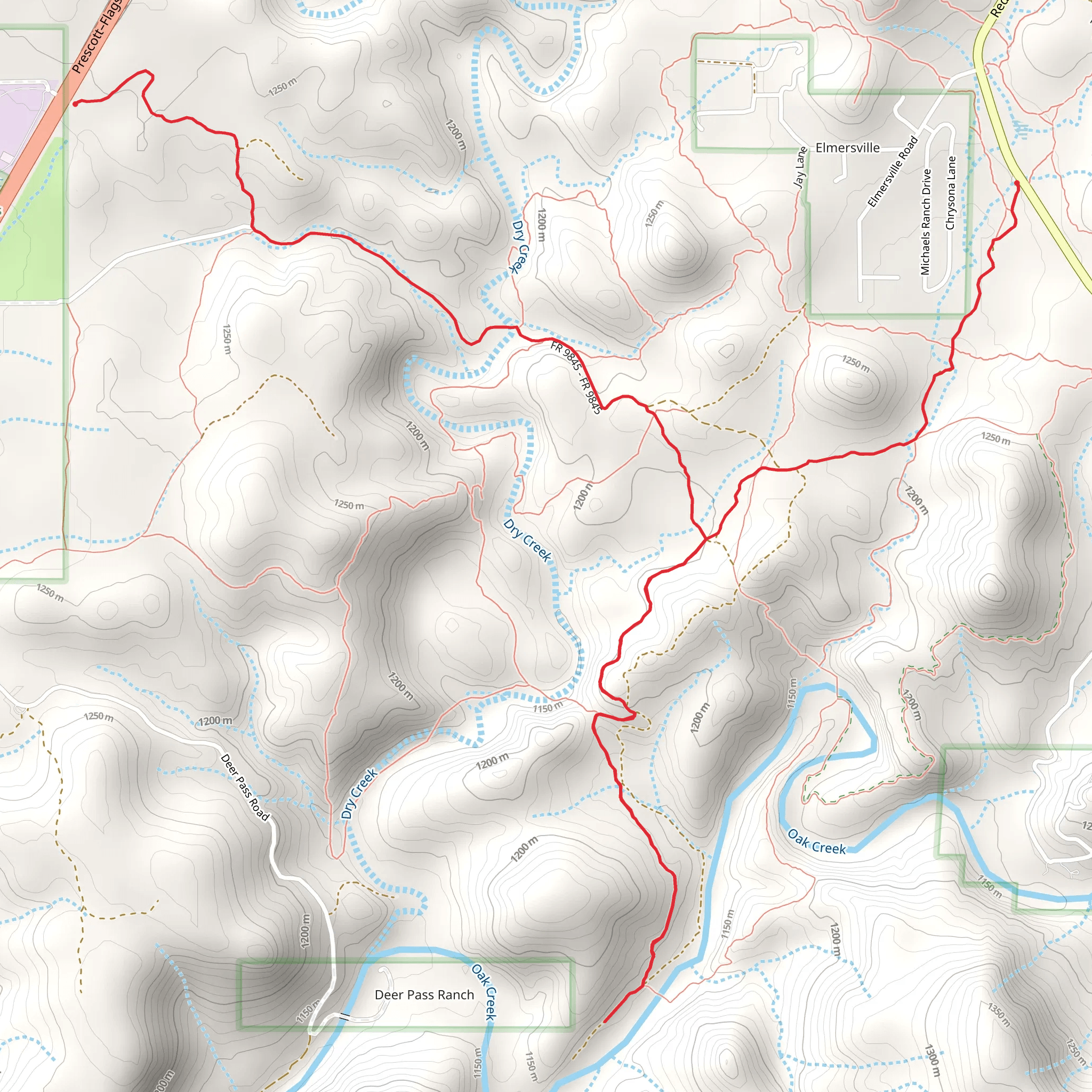 Lime Kiln Trail and Elmersville Spur A mobile static map