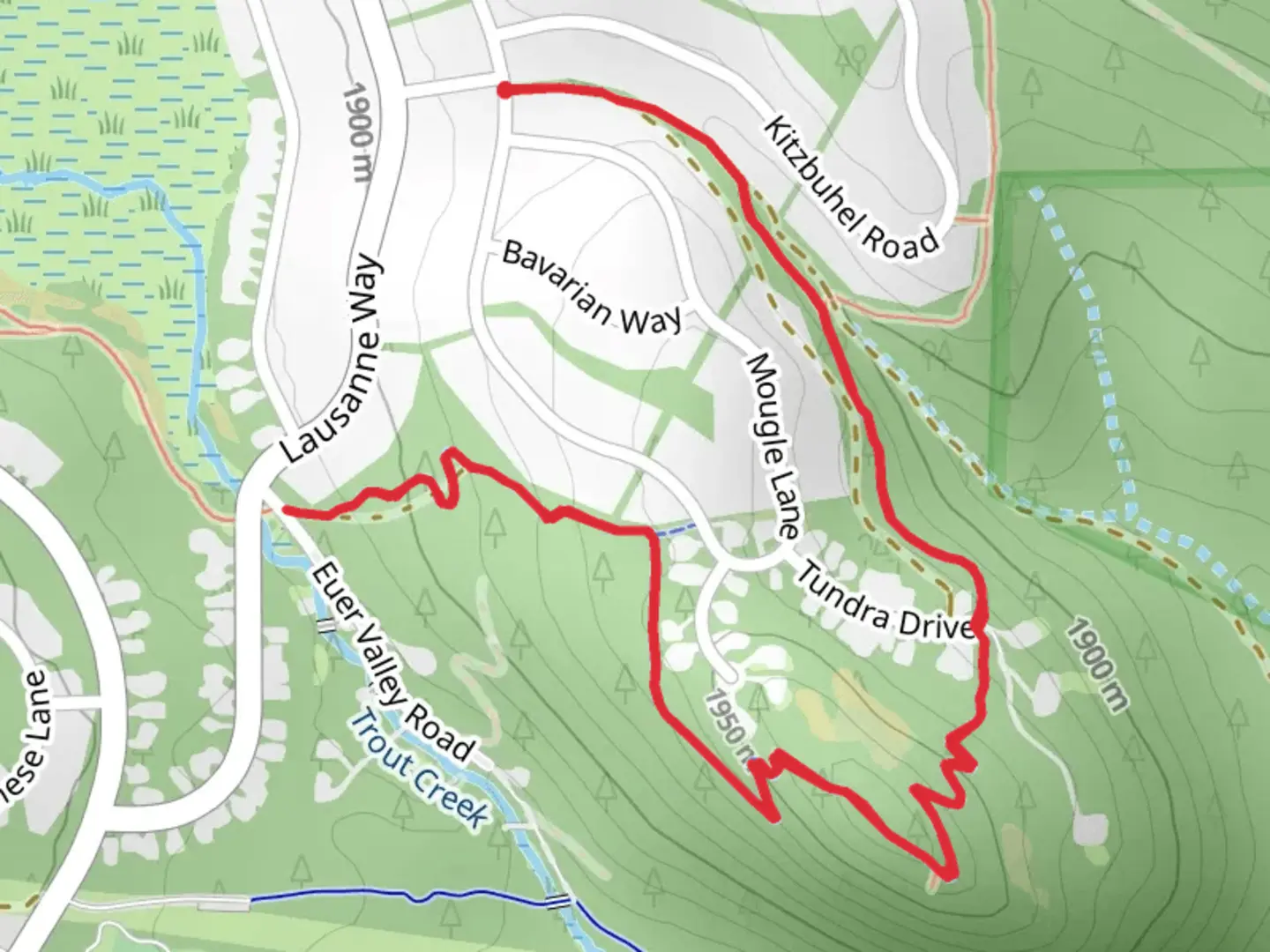 An image depicting the trail East Perimeter Trail and its surrounding area.