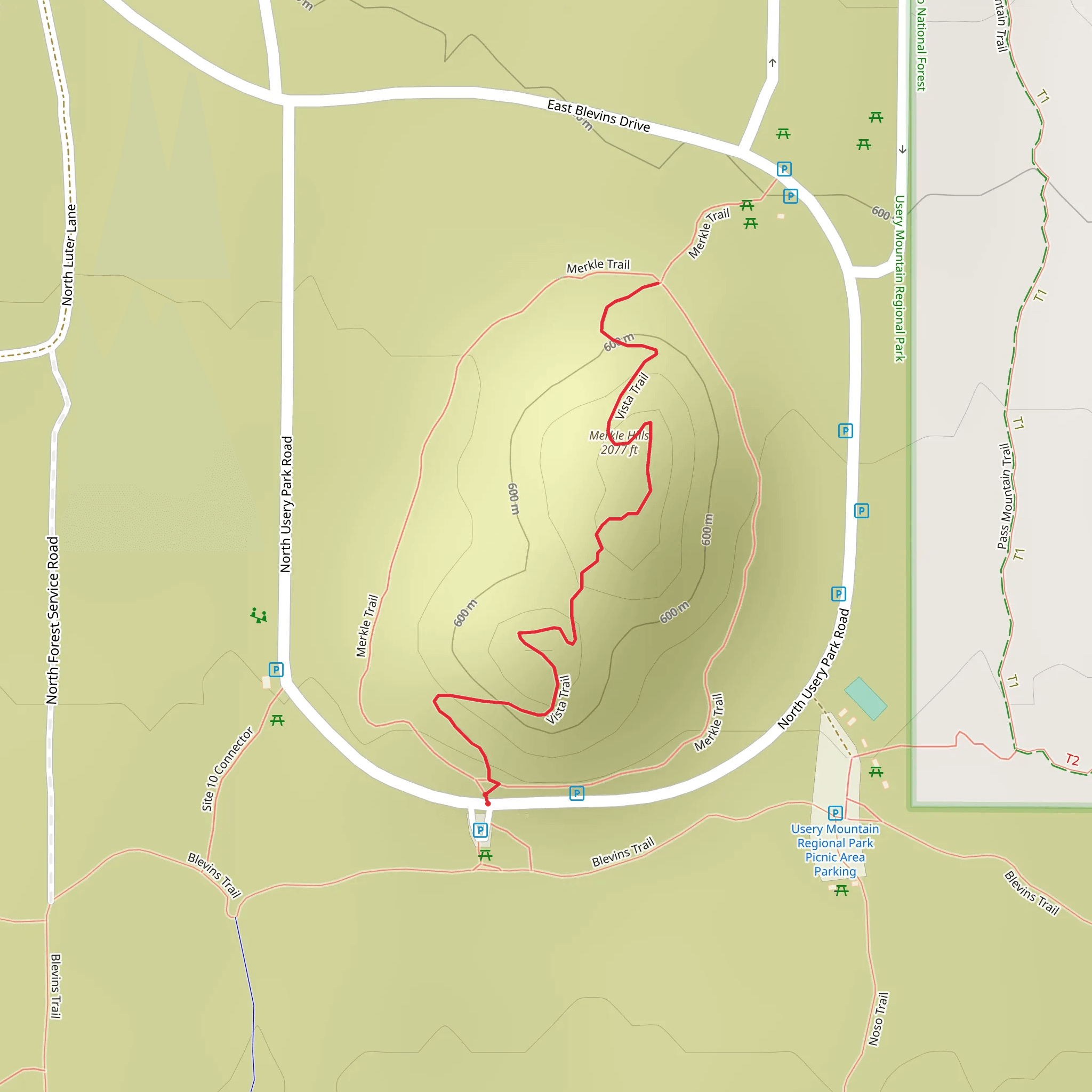 Merkle Hills mobile static map