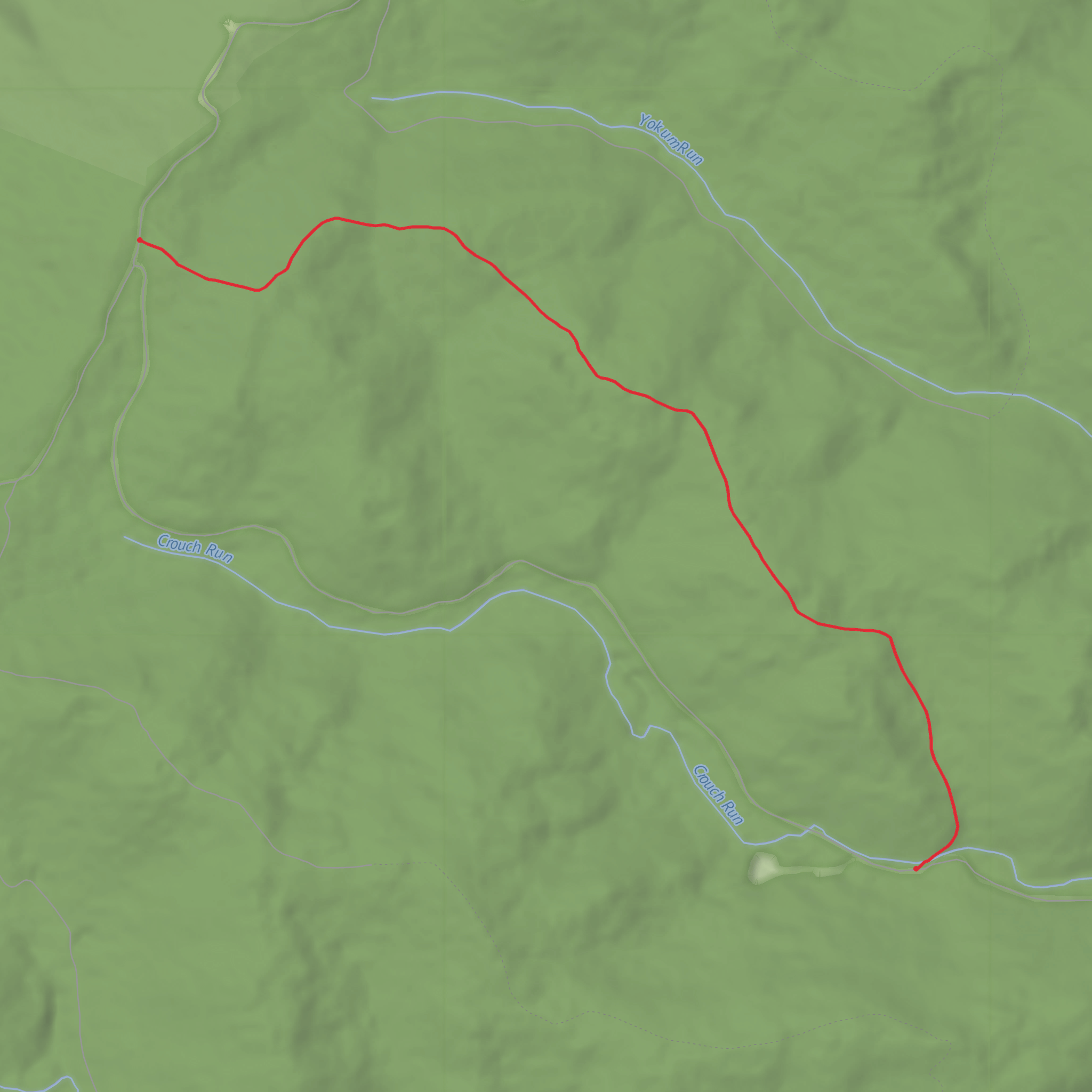 Crouch Ridge Trail mobile static map