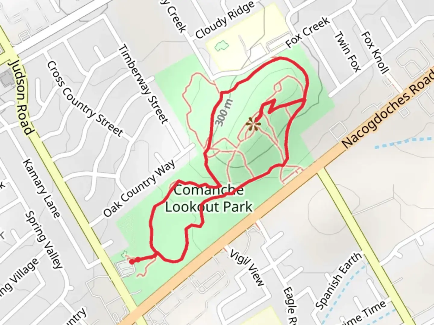 An image depicting the trail Comanche Lookout Loop and its surrounding area.