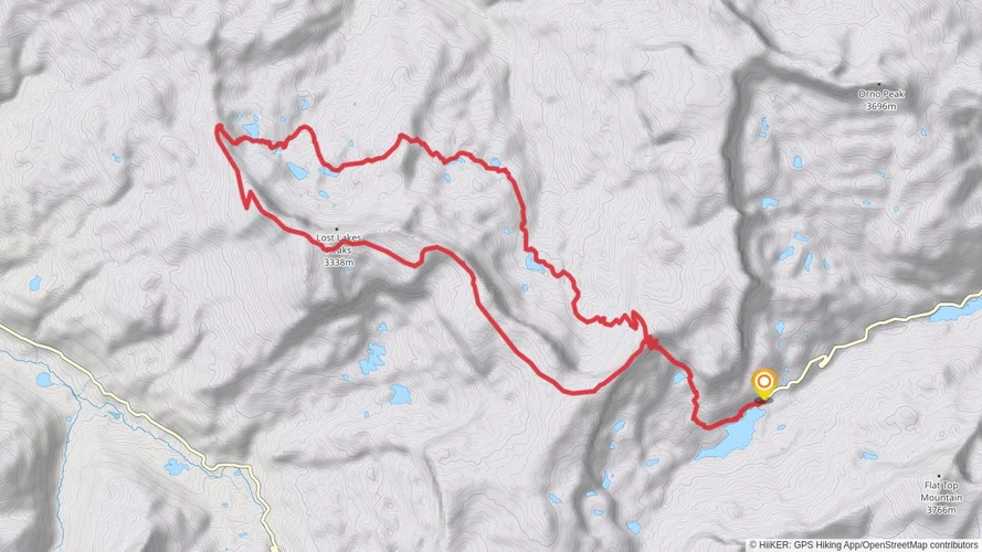 East Fork, Lost Lakes and Chinese Wall Loop Trail