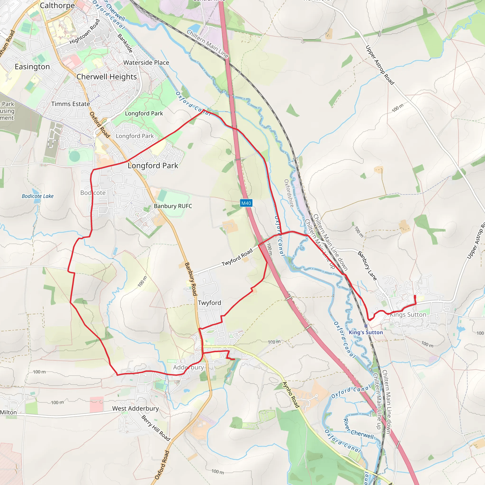Kings Sutton mobile static map