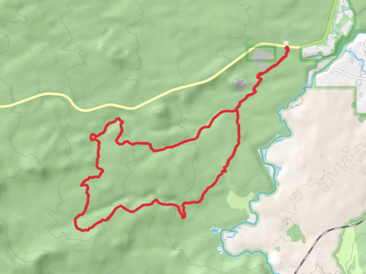 An image depicting the trail Catch and Release and Lower Storm King Loop and its surrounding area.
