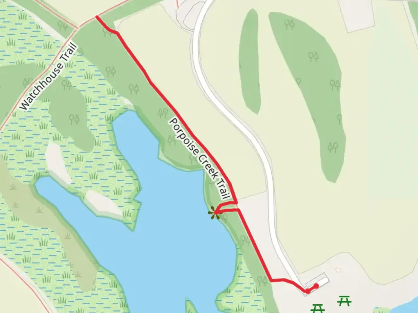 An image depicting the trail Porpoise Creek Trail and its surrounding area.