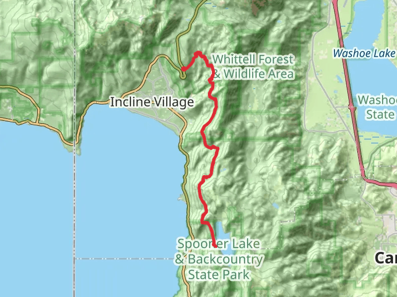 Marlette Lake via Marlette Flume and Incline Flume Trail