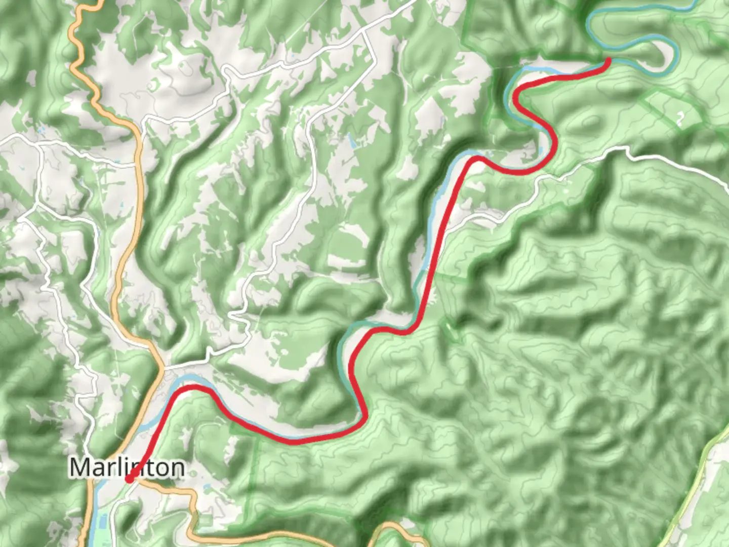 An image depicting the trail Greenbrier River Trail - Marlinton and its surrounding area.