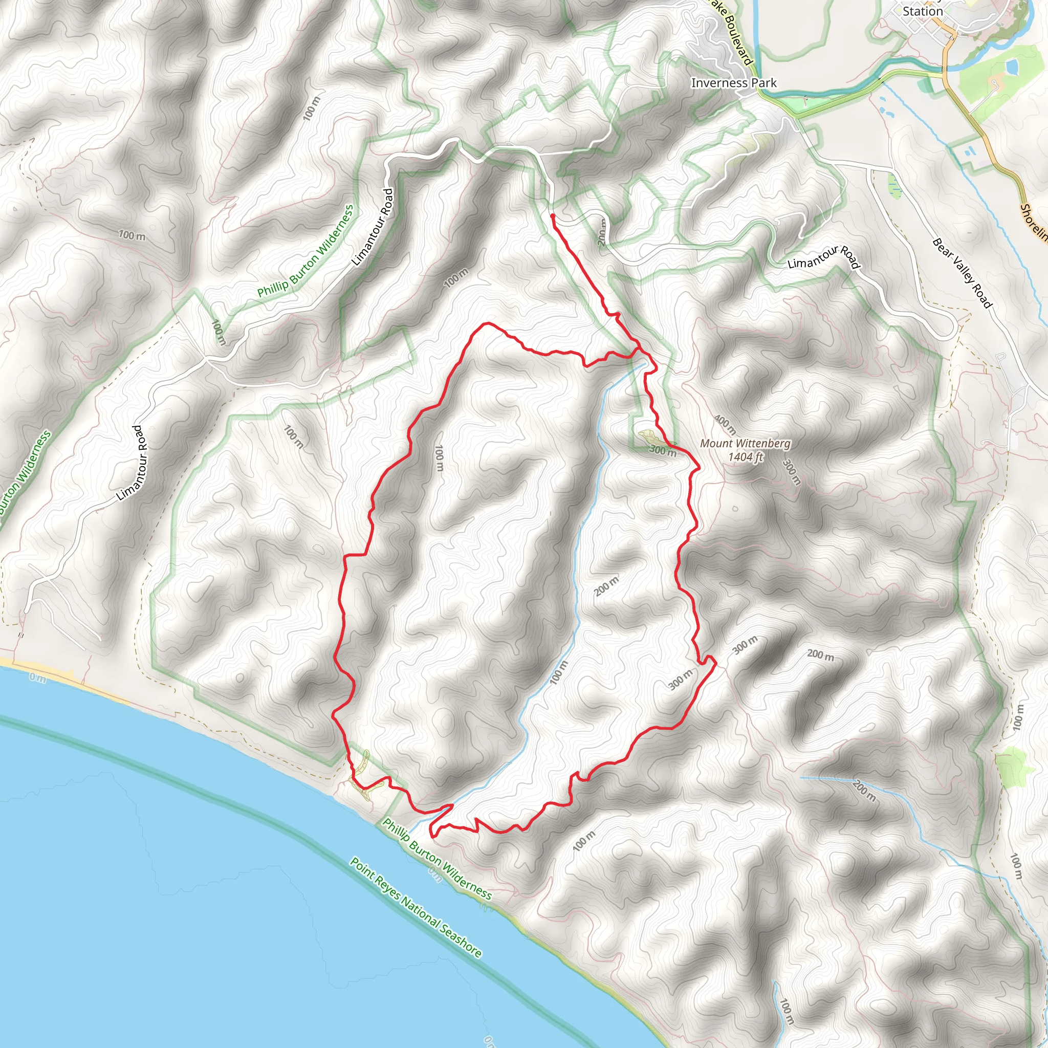 Woodward Valley and Fire Lane Loop Trail mobile static map