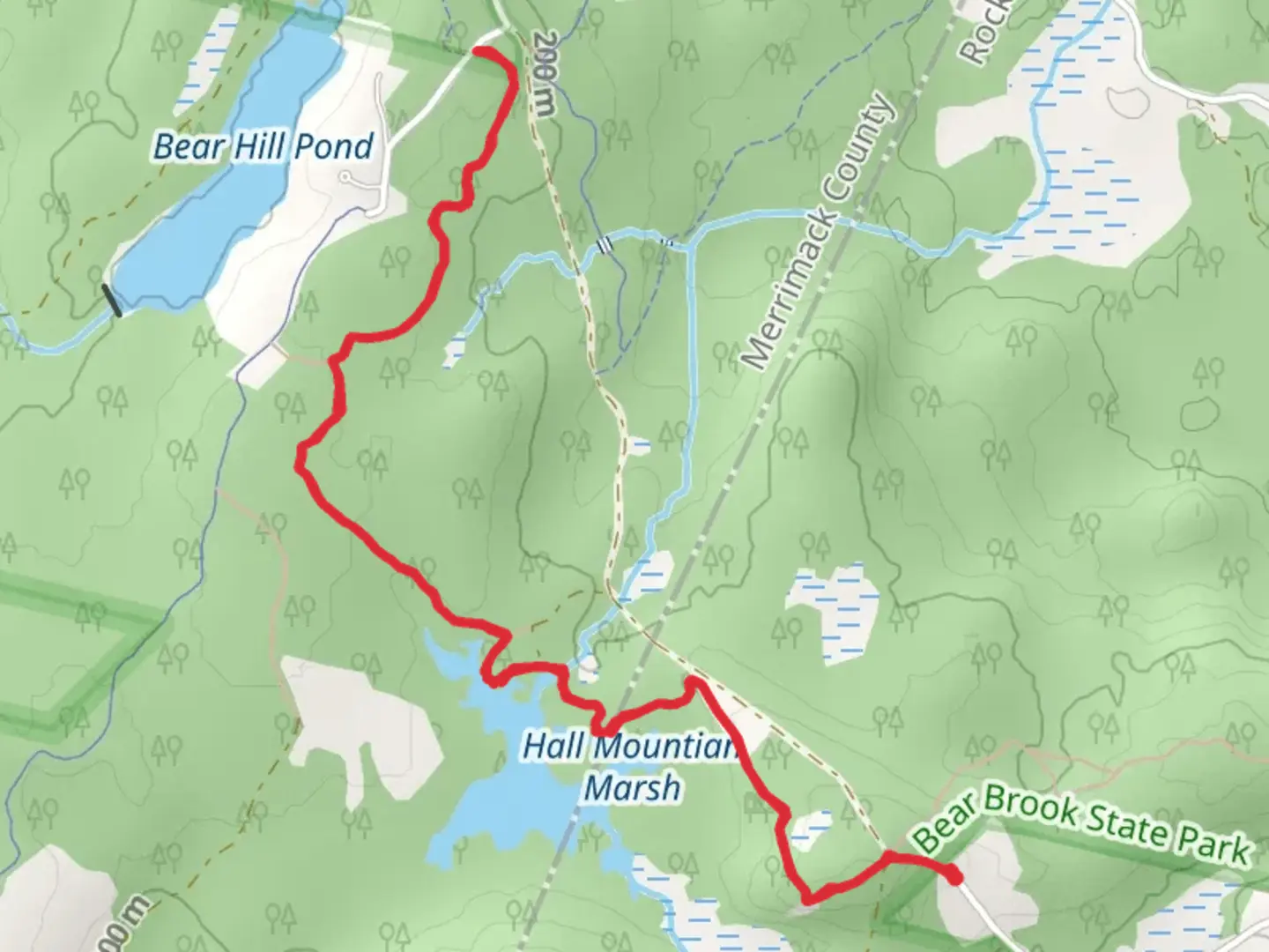 An image depicting the trail Hall Mountain Marsh Trail and its surrounding area.