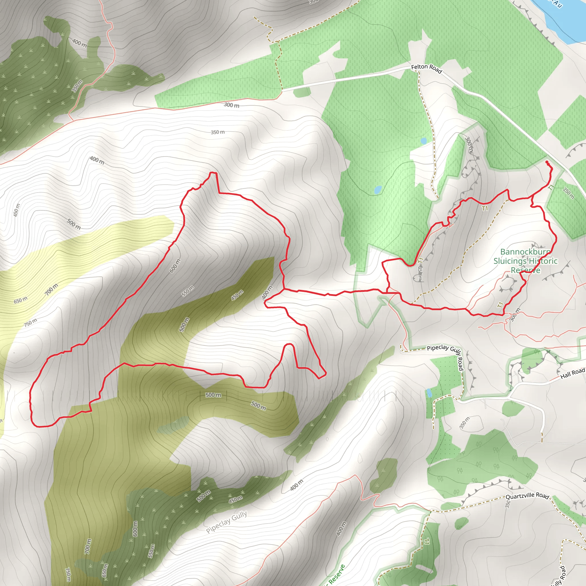 Long Gully Loop Track mobile static map