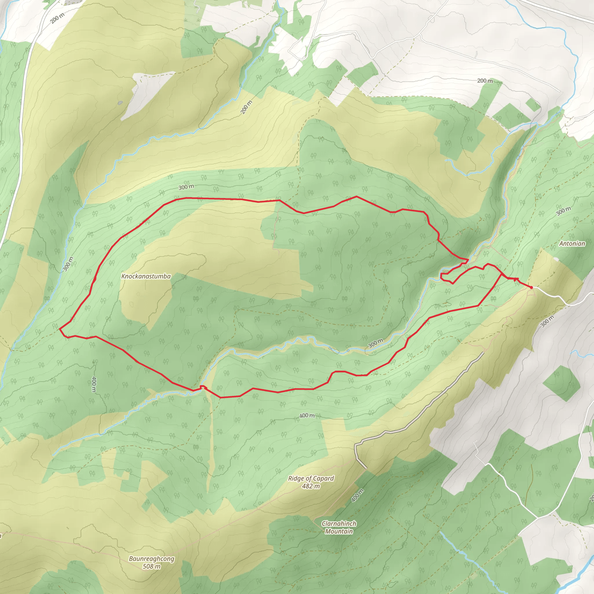 Ridge of Capard Loop mobile static map