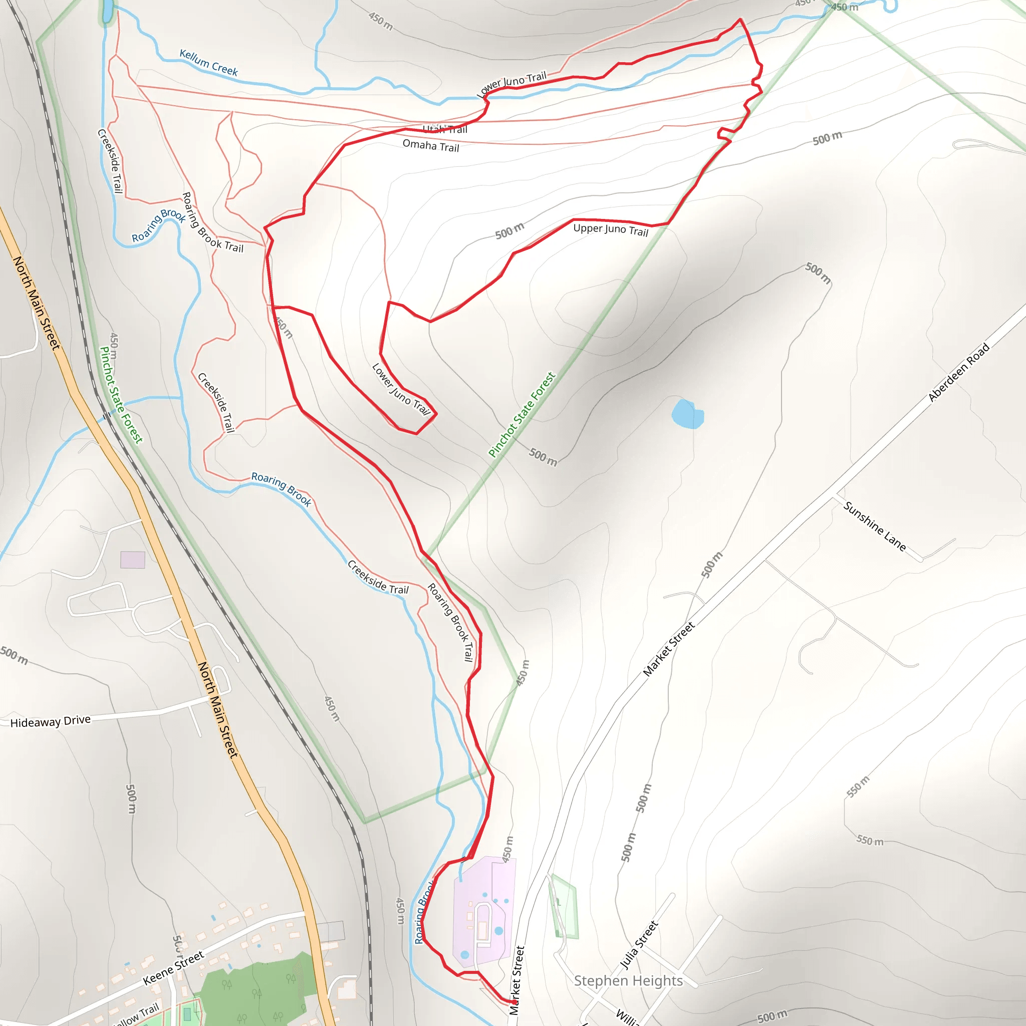 Kelum Creek and Upper Juno Loop Trail mobile static map