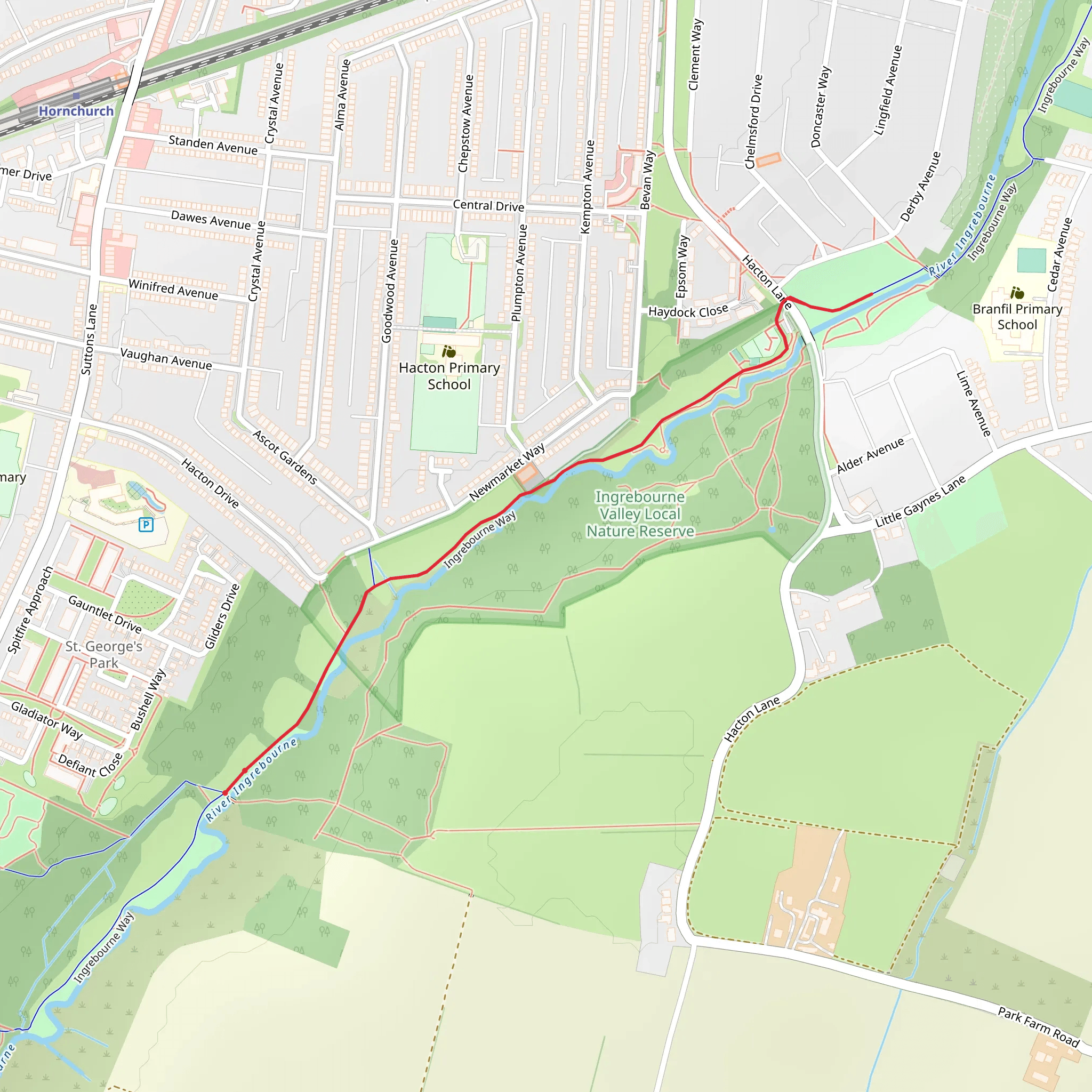 Ingrebourne Valley Local Nature Reserve Walk mobile static map