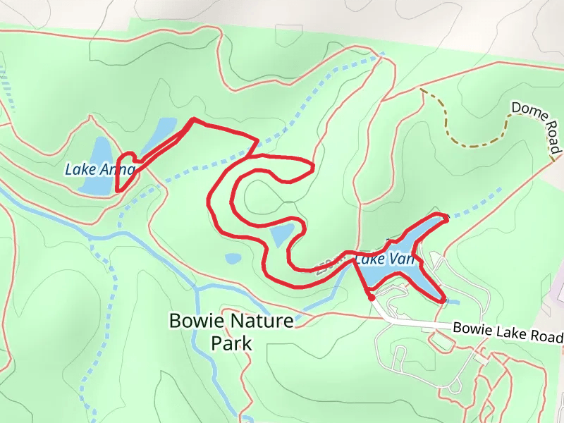 Lake Van and Lake Anna via Twin Lakes and Loblolly Loop