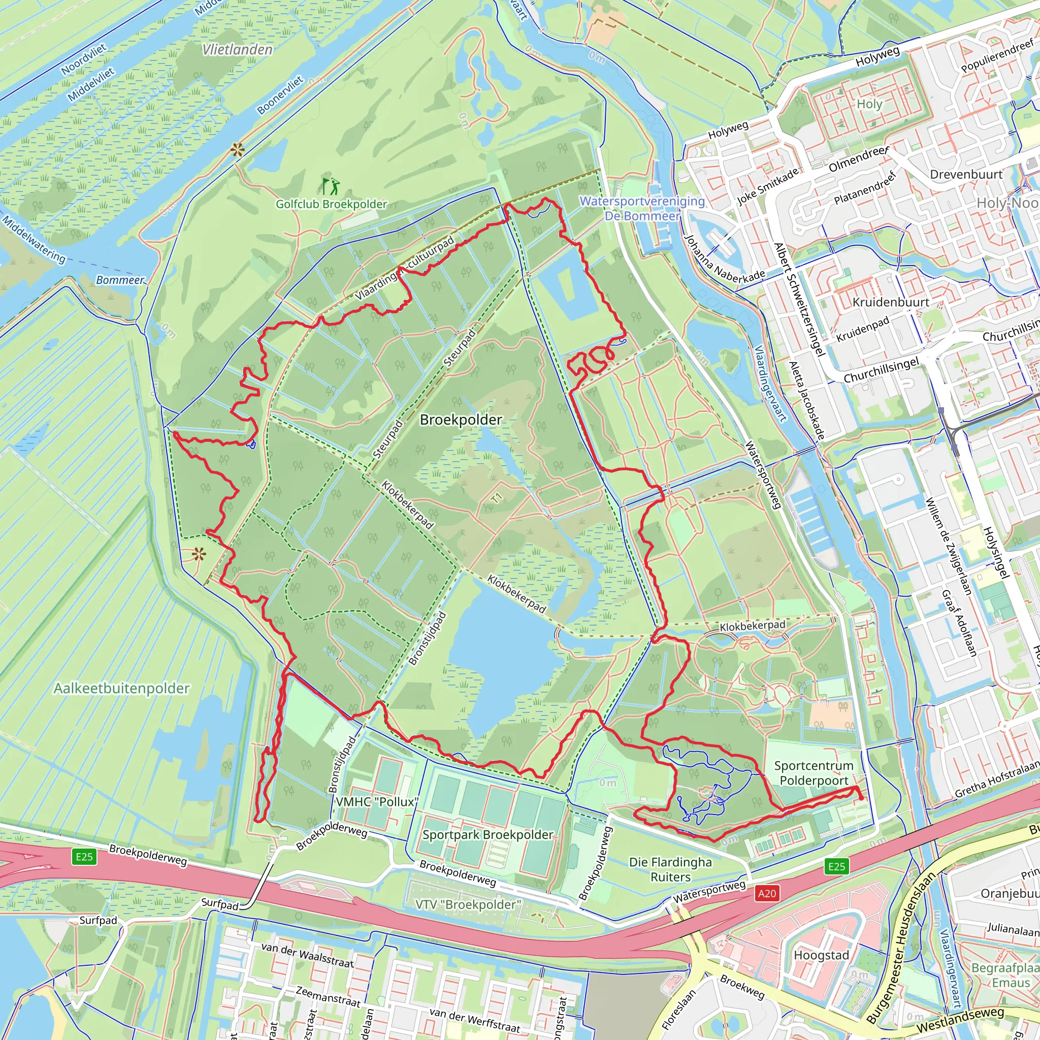 Broekpolder Loop mobile static map