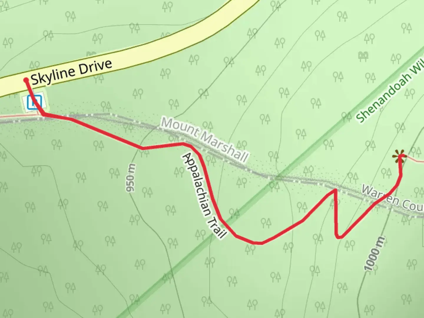 An image depicting the trail Skyline Drive and its surrounding area.