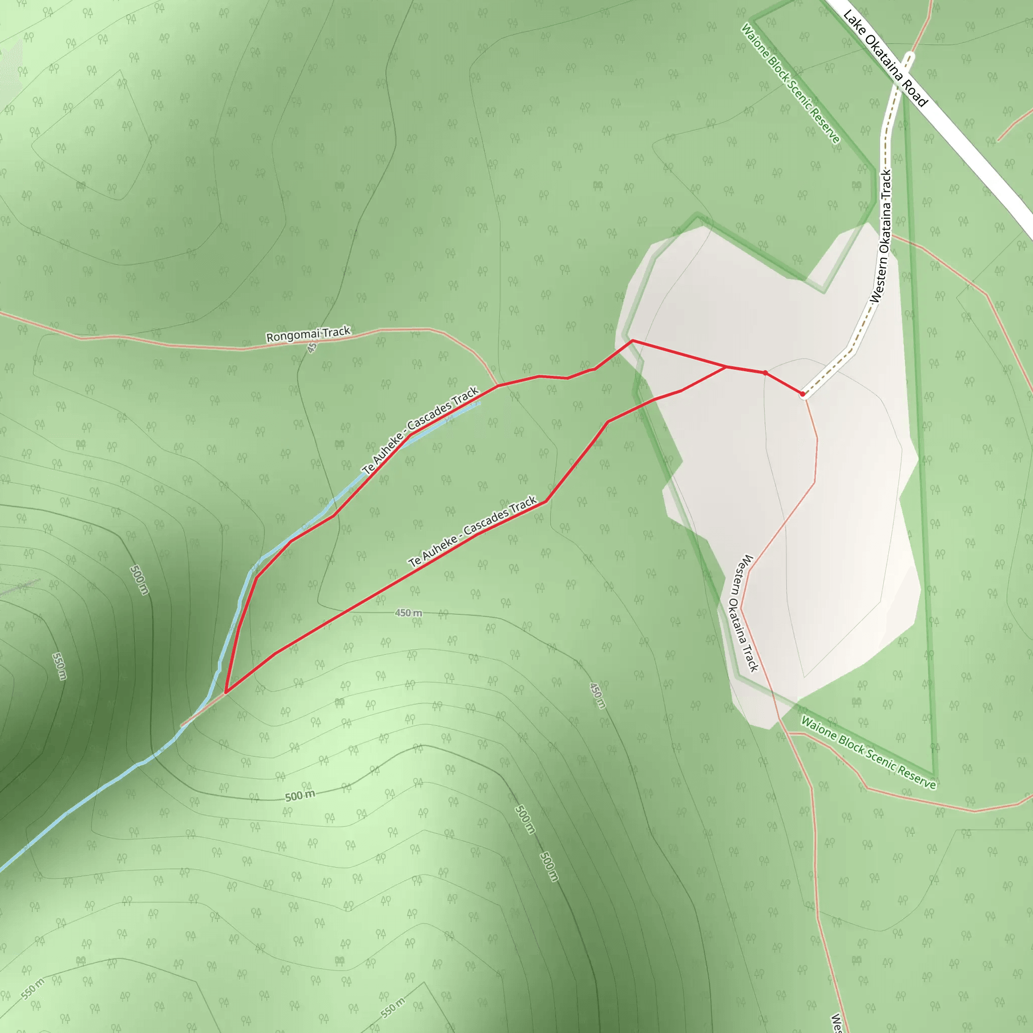 Te Auheke Track mobile static map