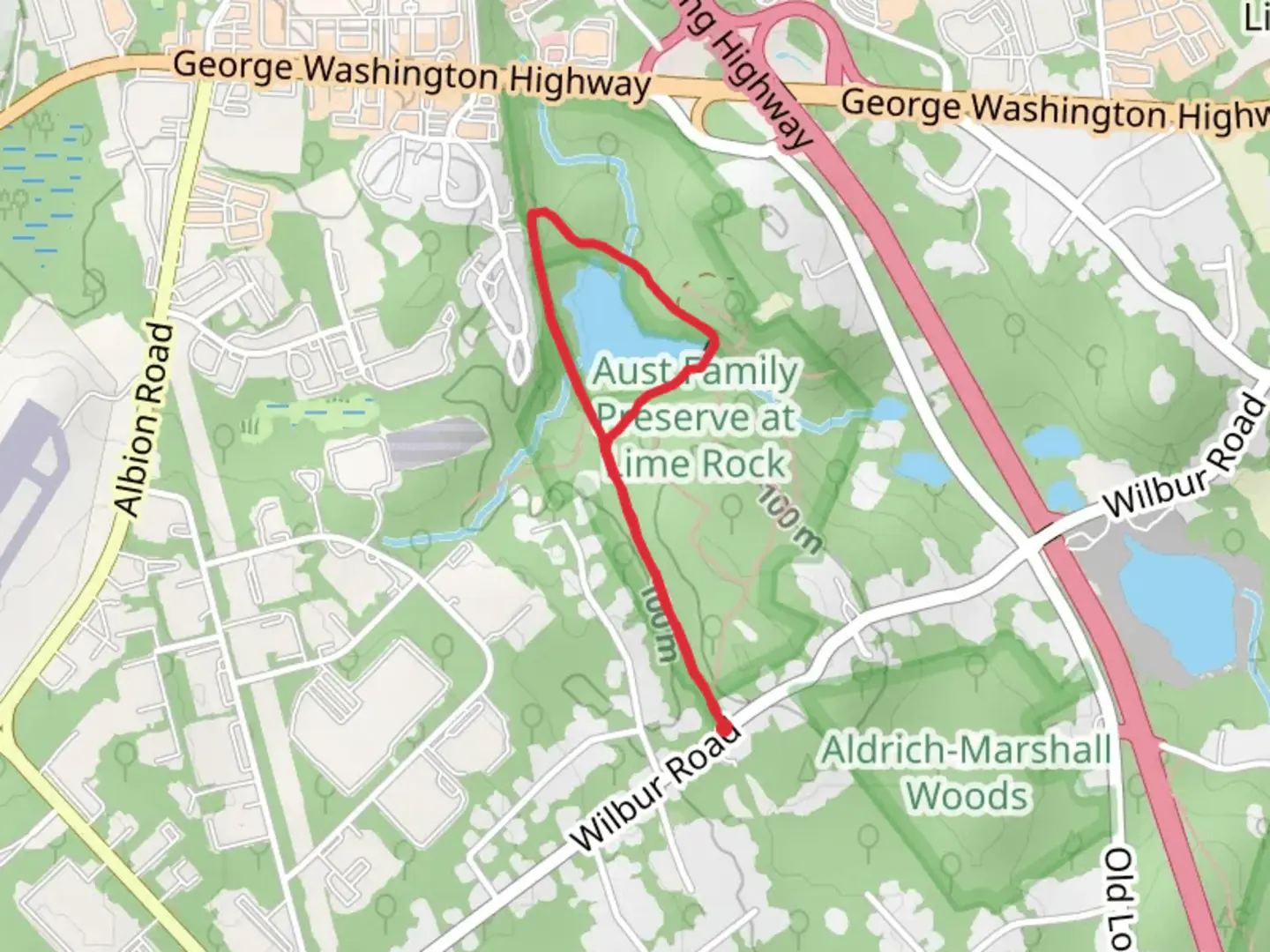 An image depicting the trail Pond Loop via Railway Trail and its surrounding area.
