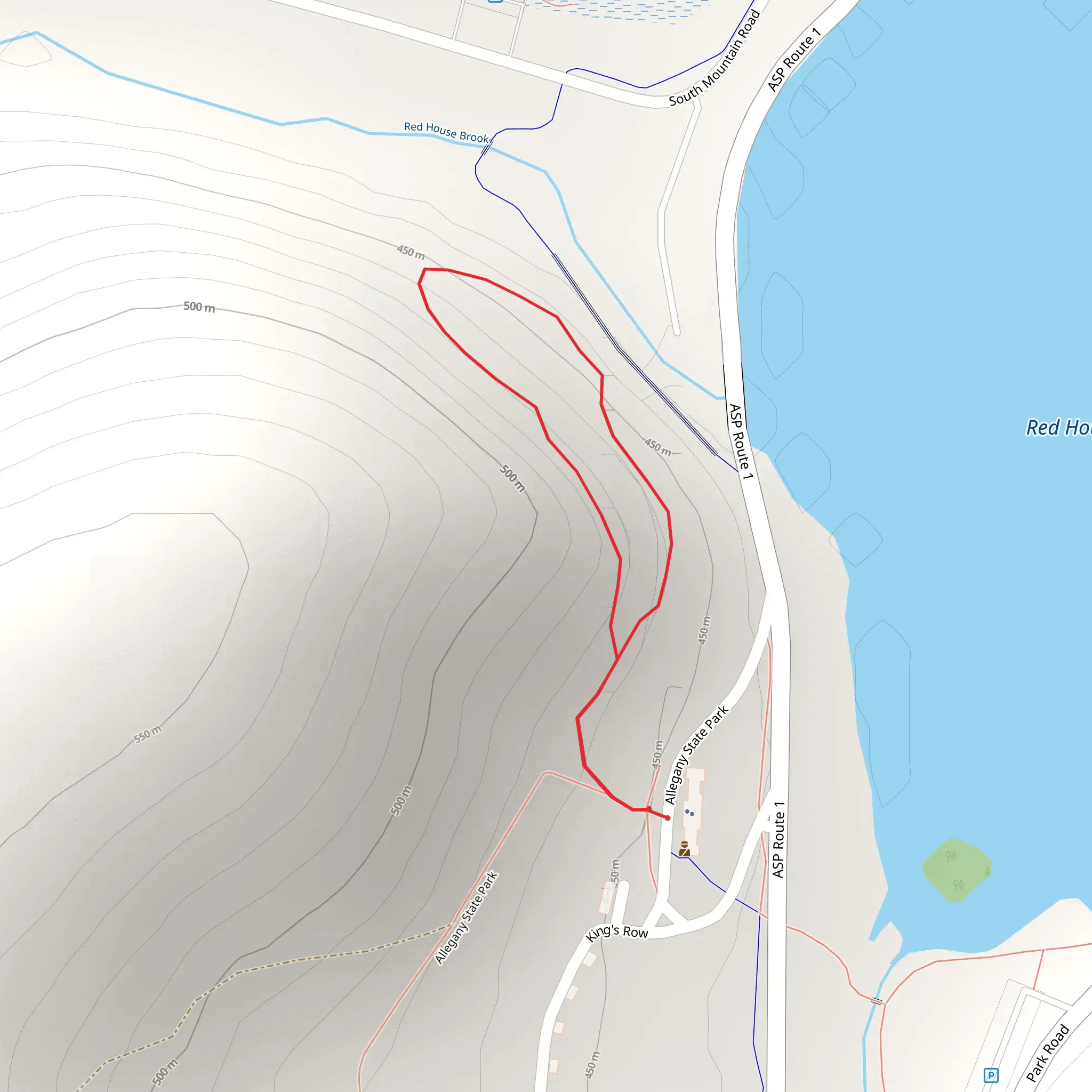 Red House Lake and Red House Brook Loop mobile static map