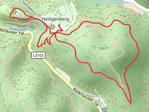 Klosterruine Heiligenberg and Marienberg Loop via Jugenheim Laudenbach